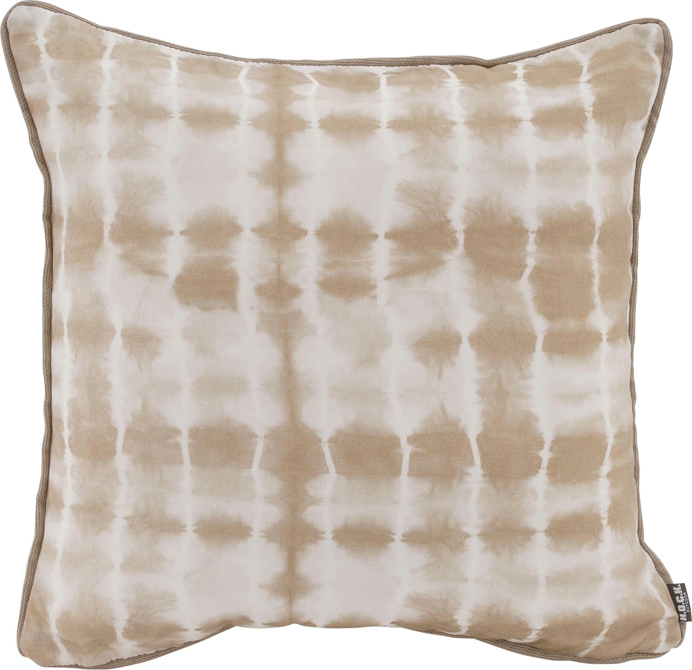 H.O.C.K. Dekokissen Badu Batik Outdoor Beige Polyacryl