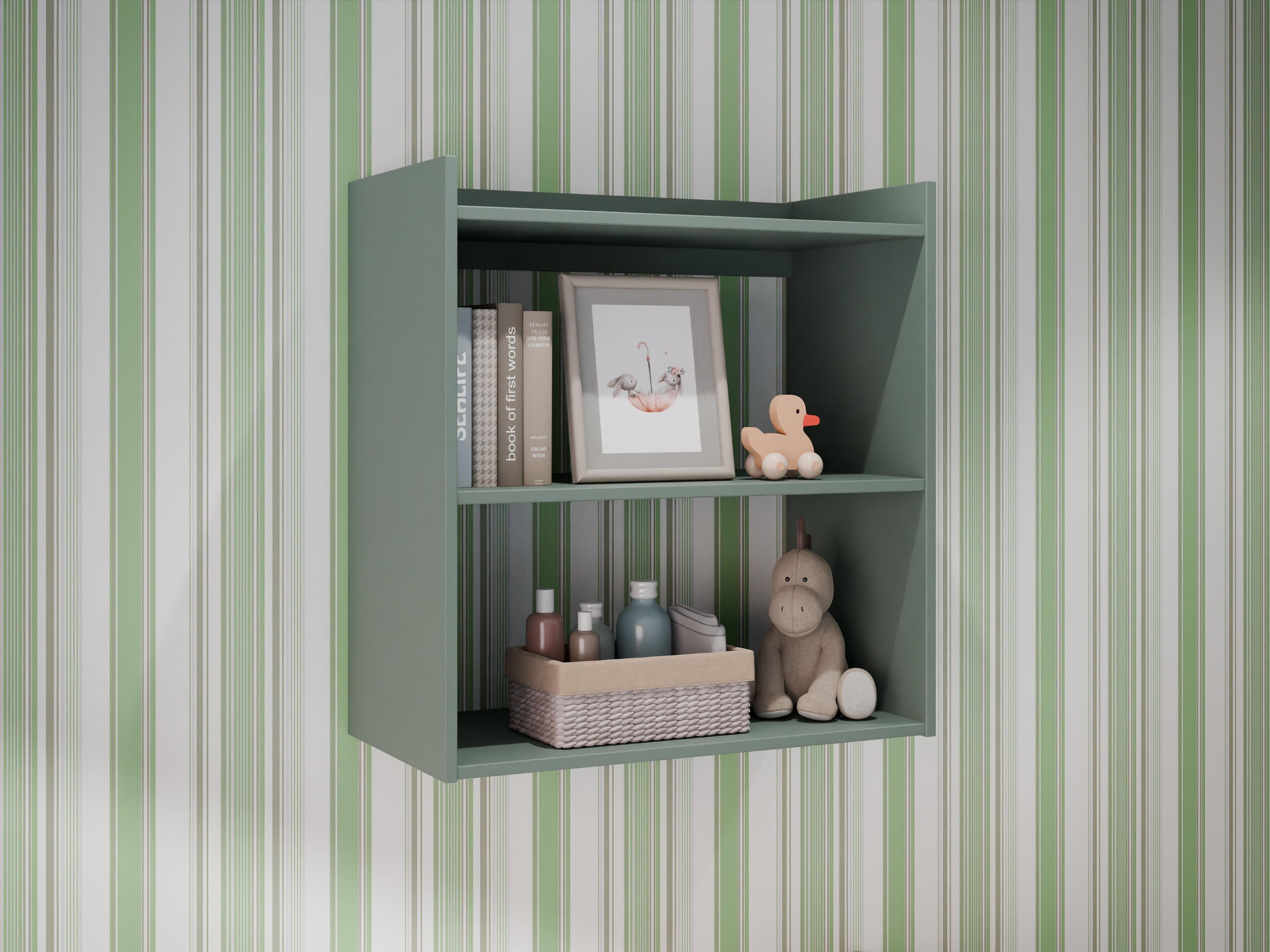 Wandregal FORTE Whenua Salbei Modern Holzwerkstoff