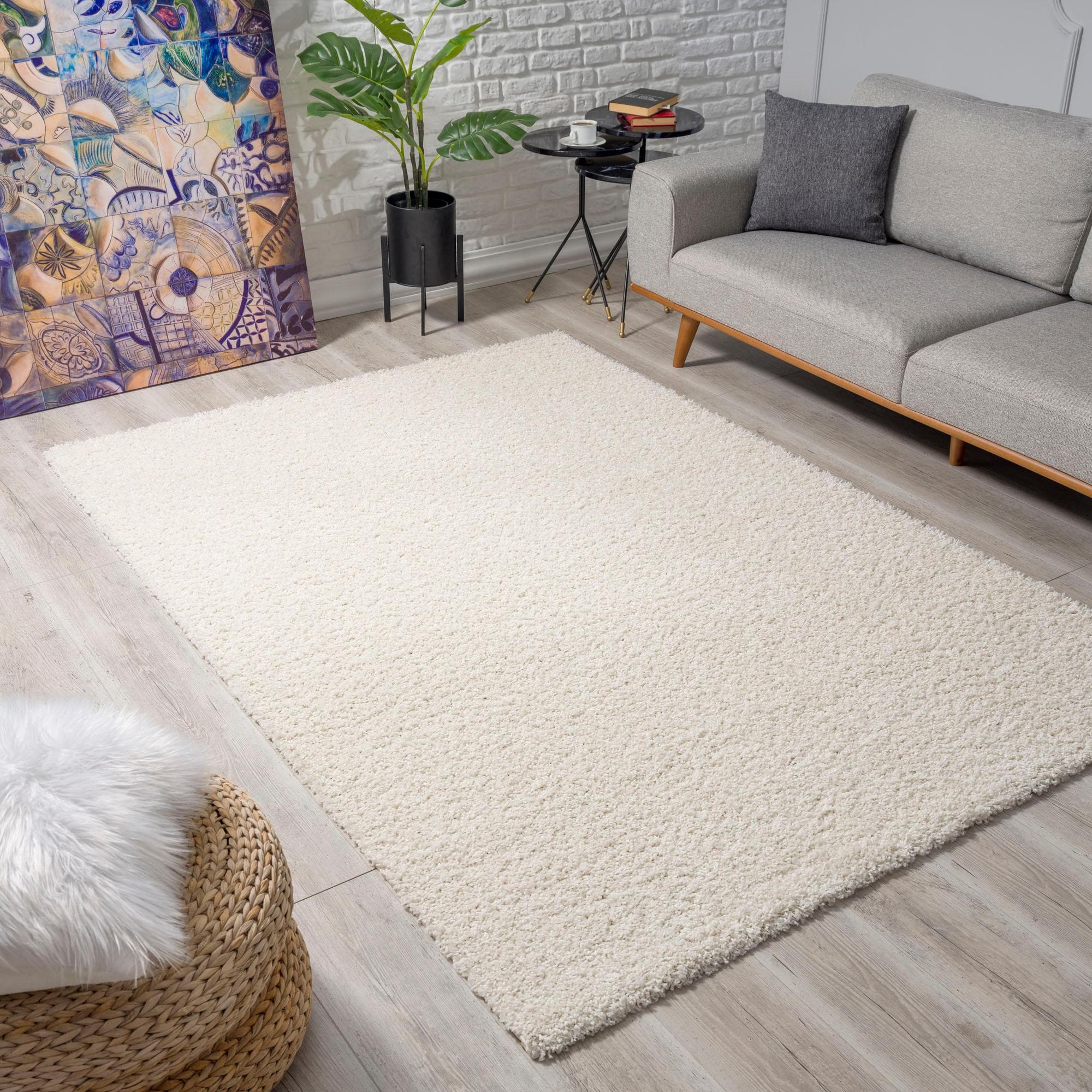 Hochflor-Teppich SANAT Loca Gr. 3 Beige Shaggy