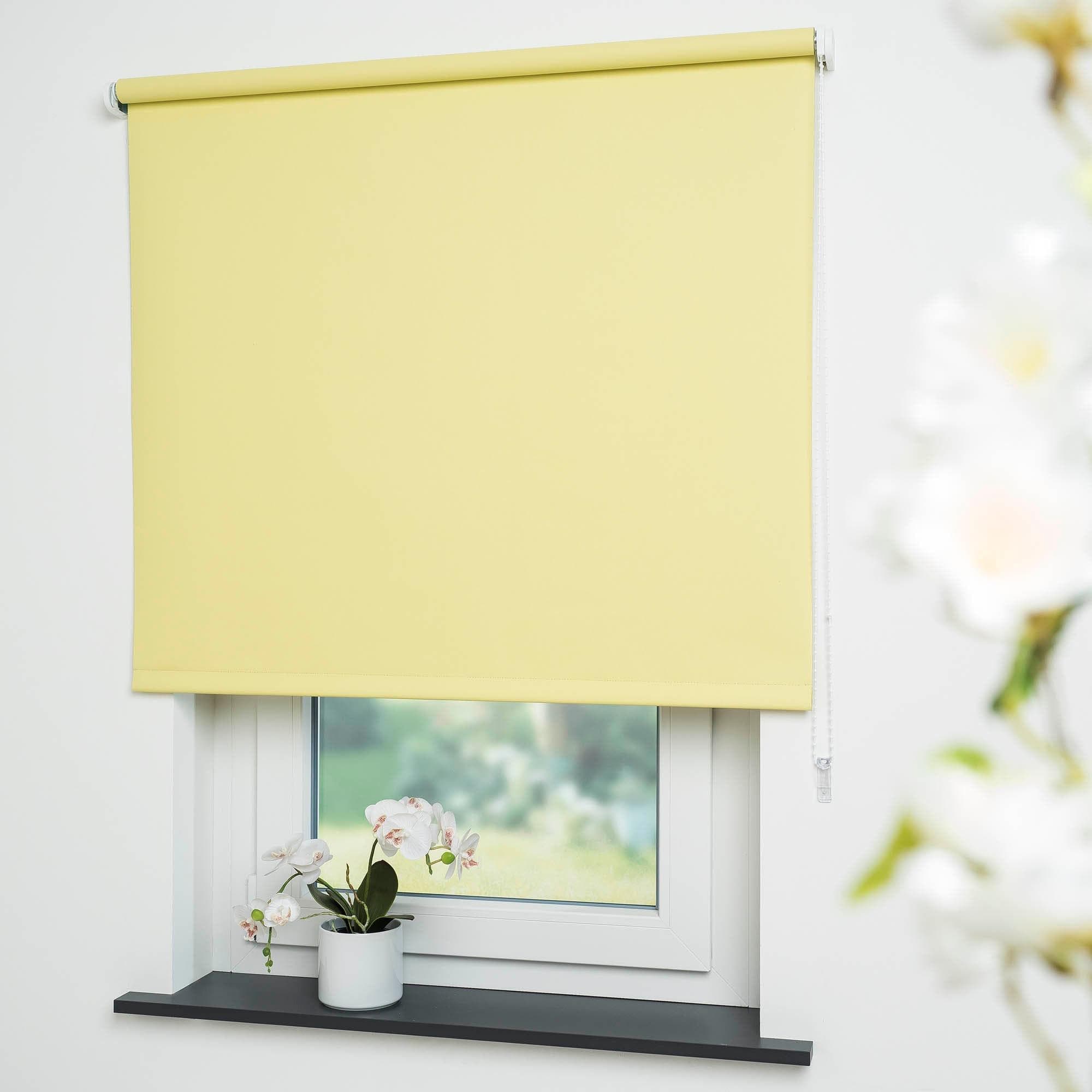 Seitenzugrollo LIEDECO "Uni" Gr. 7 Gelb Polyester