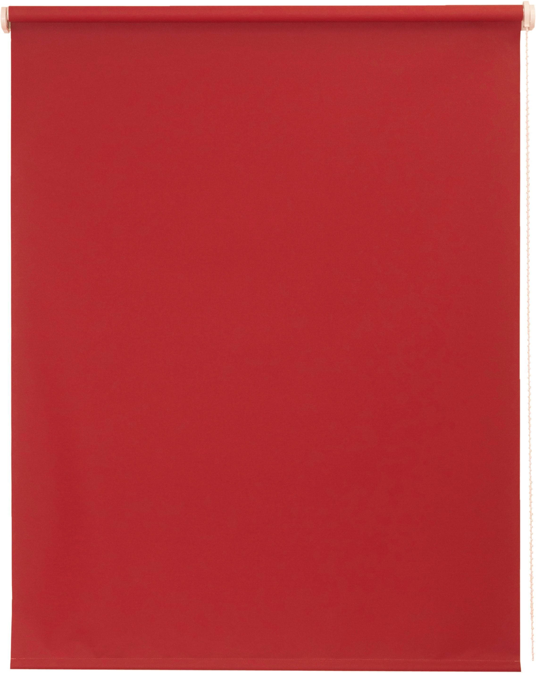 Seitenzugrollo SUNLINES "Uni" Rot Polyester 142x180cm