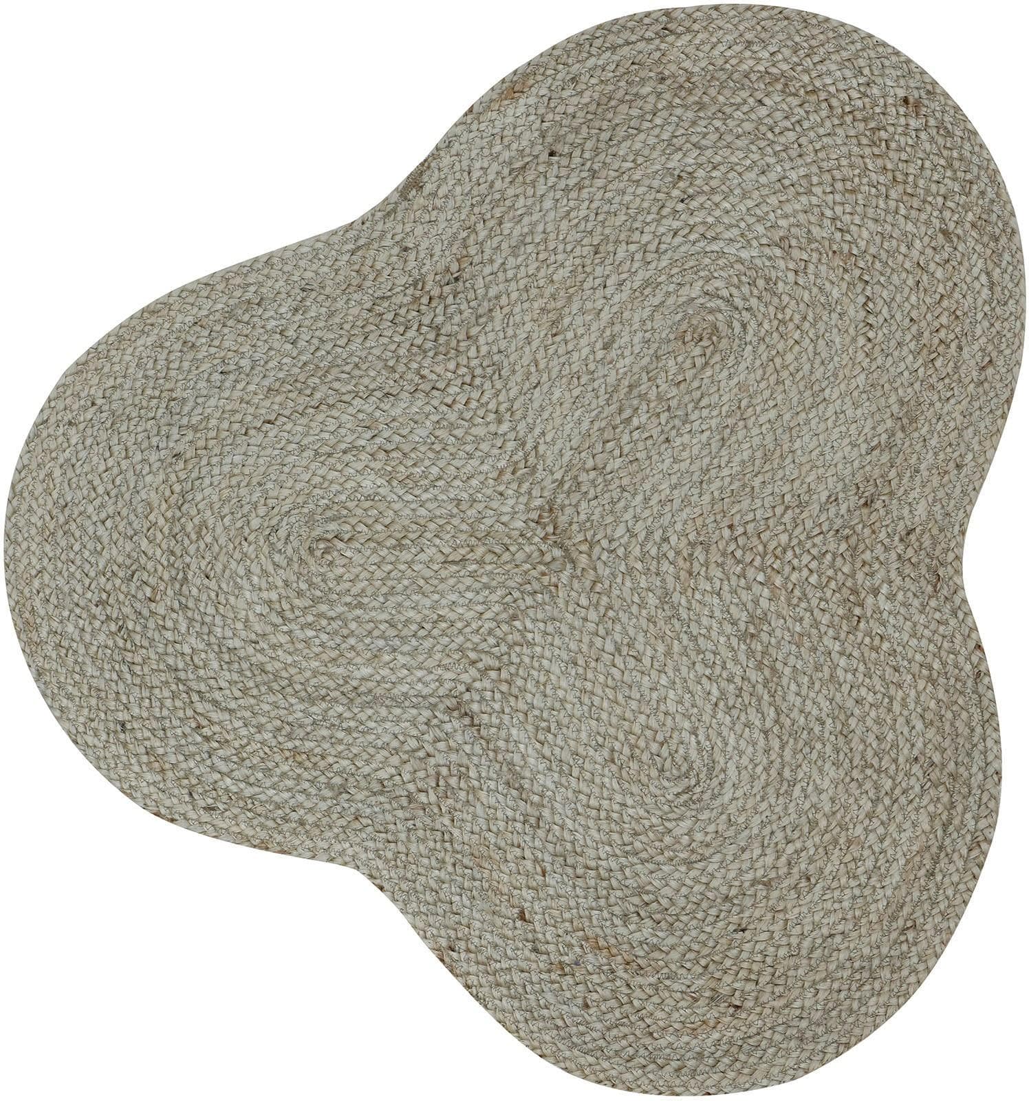 CARPETFINE Alia Juteteppich Grau Taupe Wolkenform Boho