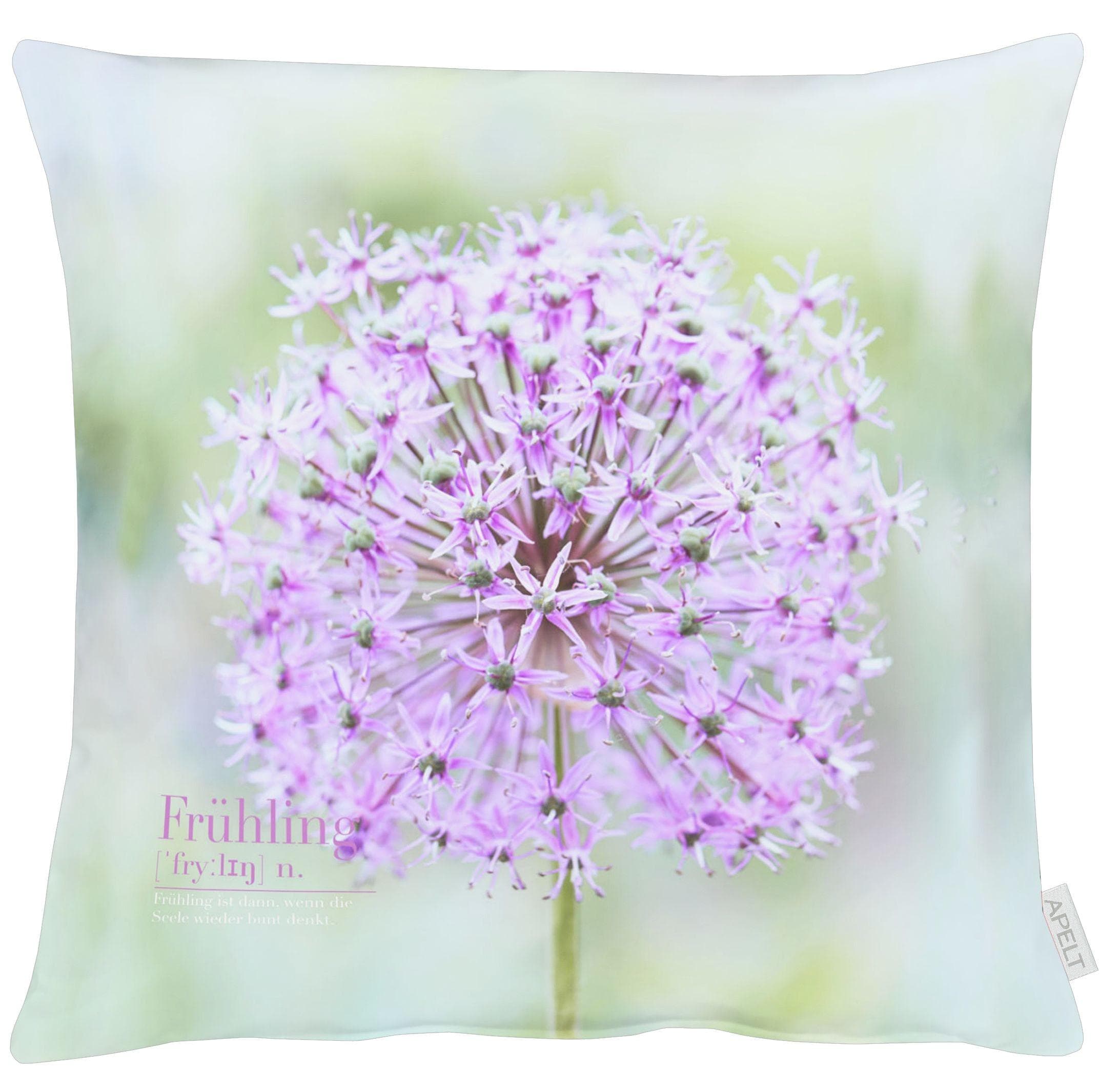 Apelt Dekokissen 45x45 cm Lavendel-Rosa-Blau mit Alliumblüte