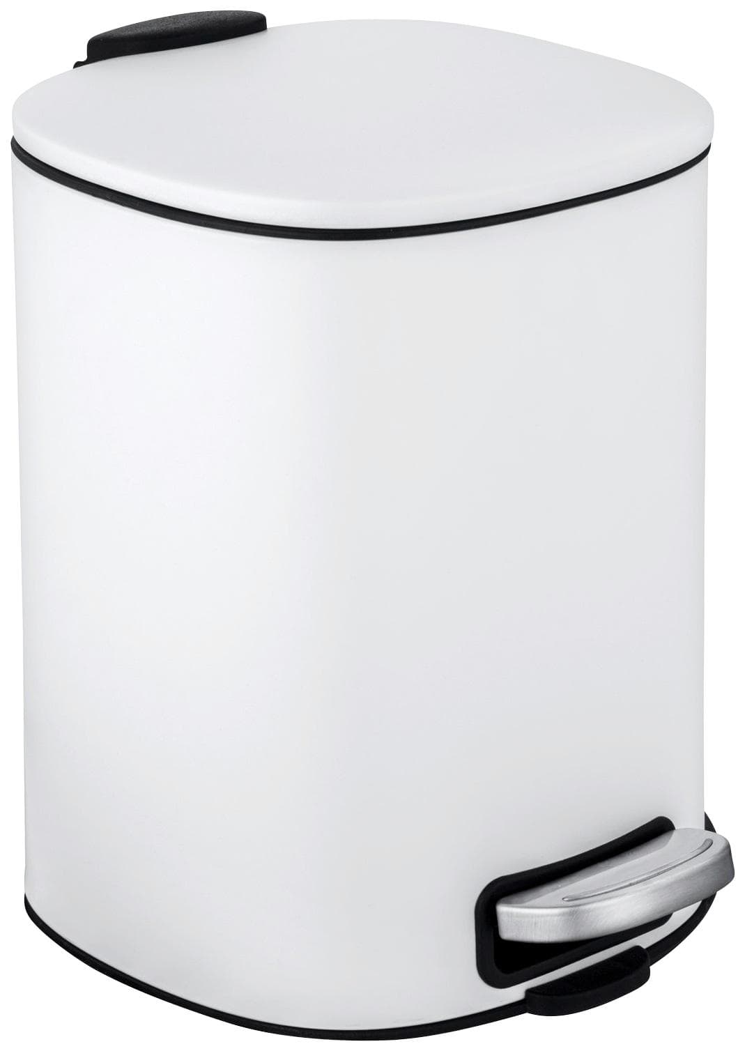 WENKO Alassio Kosmetikeimer 5,0 l Weiß Edelstahl Easy-Close