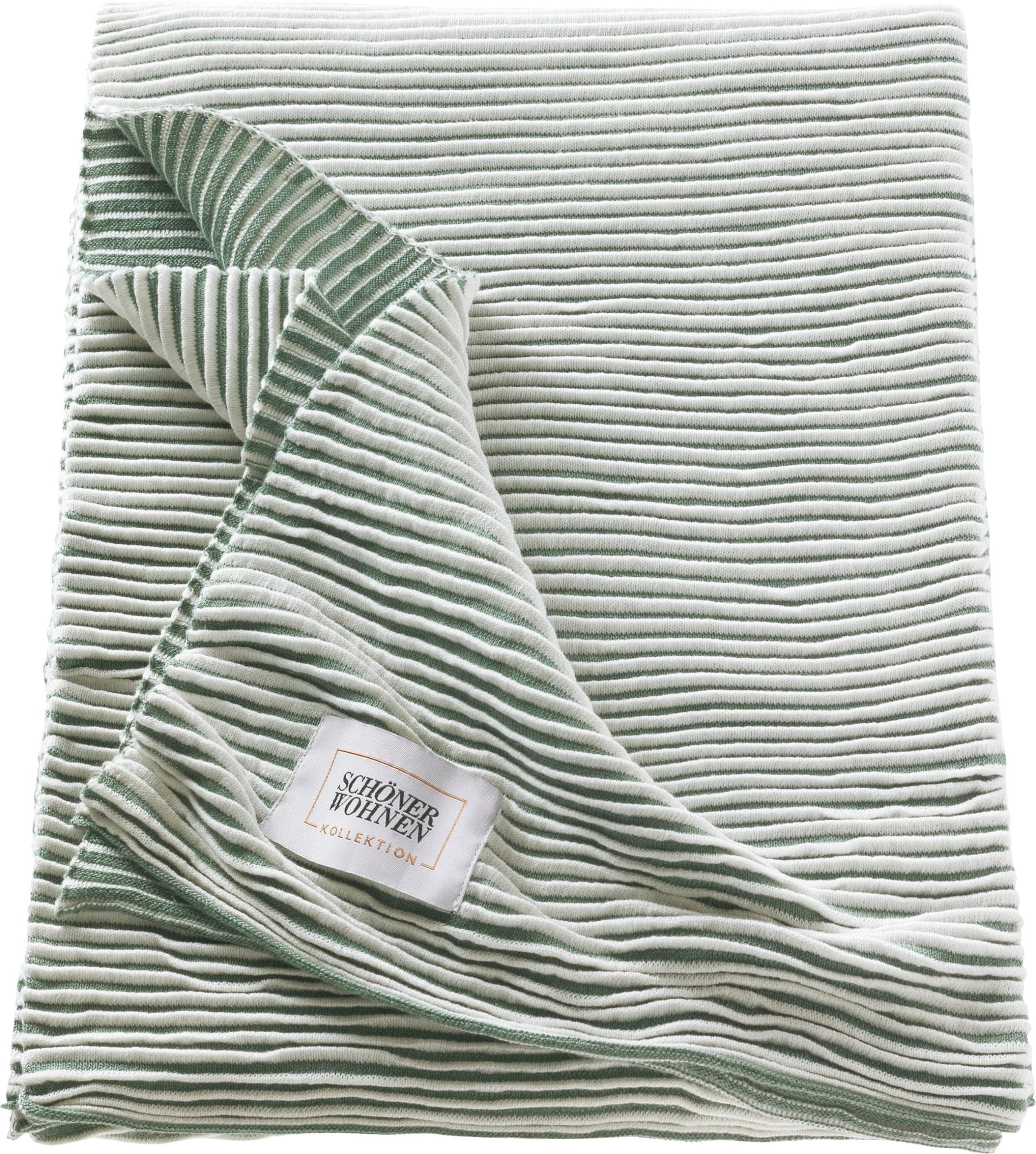 Wohndecke Liv Salbei 100% Baumwolle Kuscheldecke