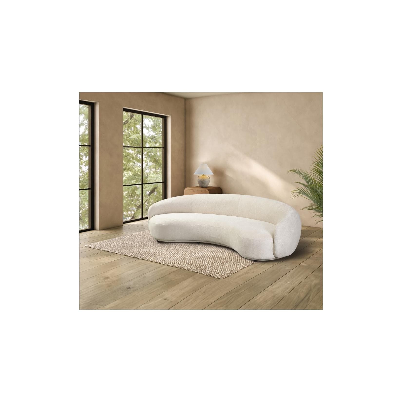 Modernes 3-Sitzer Sofa CASARA in Beige | Webstoff Design