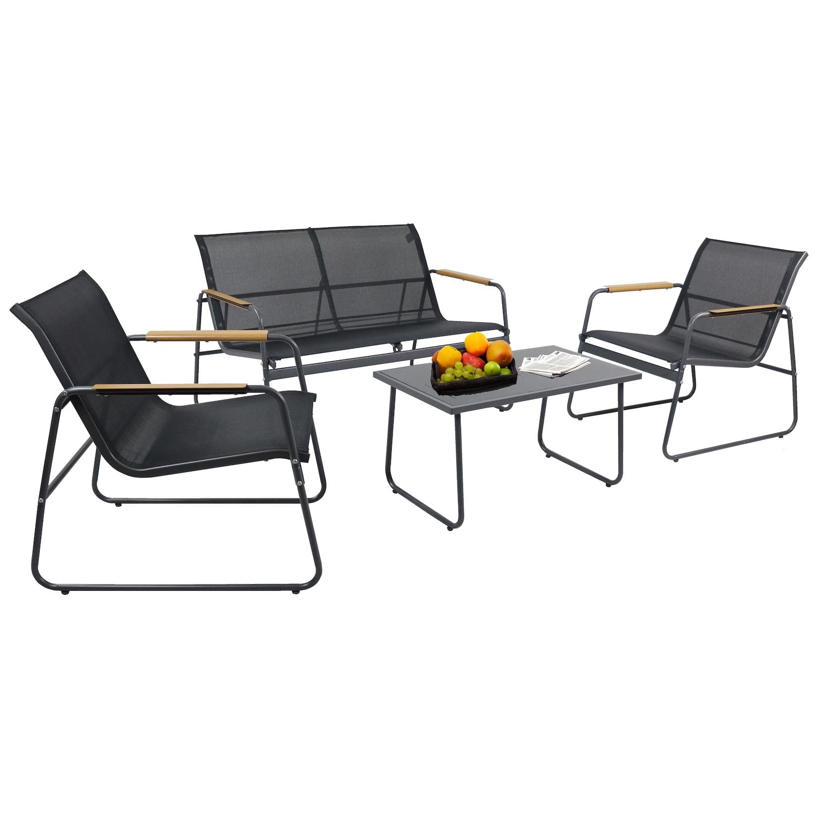 VCM Garten-Essgruppe 4-tlg. Lounge-Set