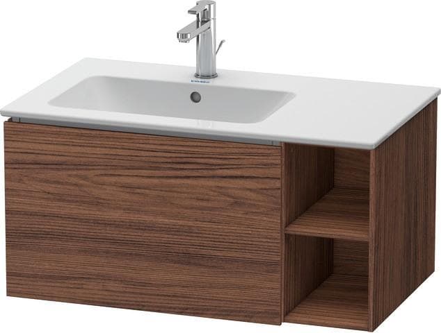 Duravit L-Cube Waschtisch-Unterschrank LC619102121 82x48,1x40cm, 1 Auszug, Becken links, Nussbaum Dunkel