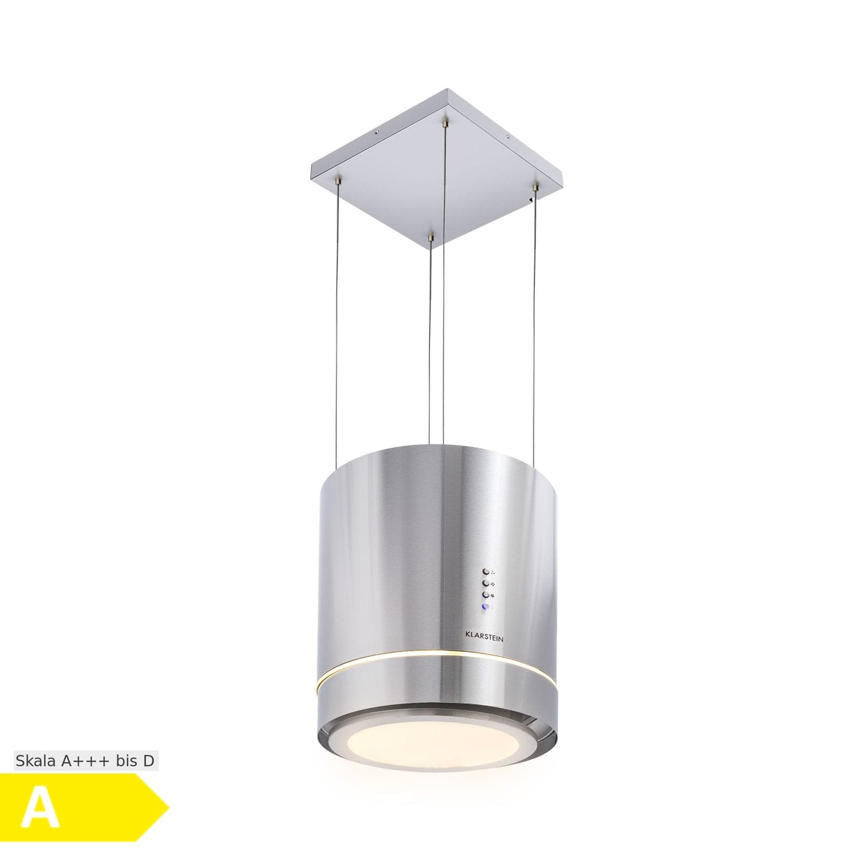 Klarstein Tron Ambience Inselabzugshaube 38cm LED Edelstahl