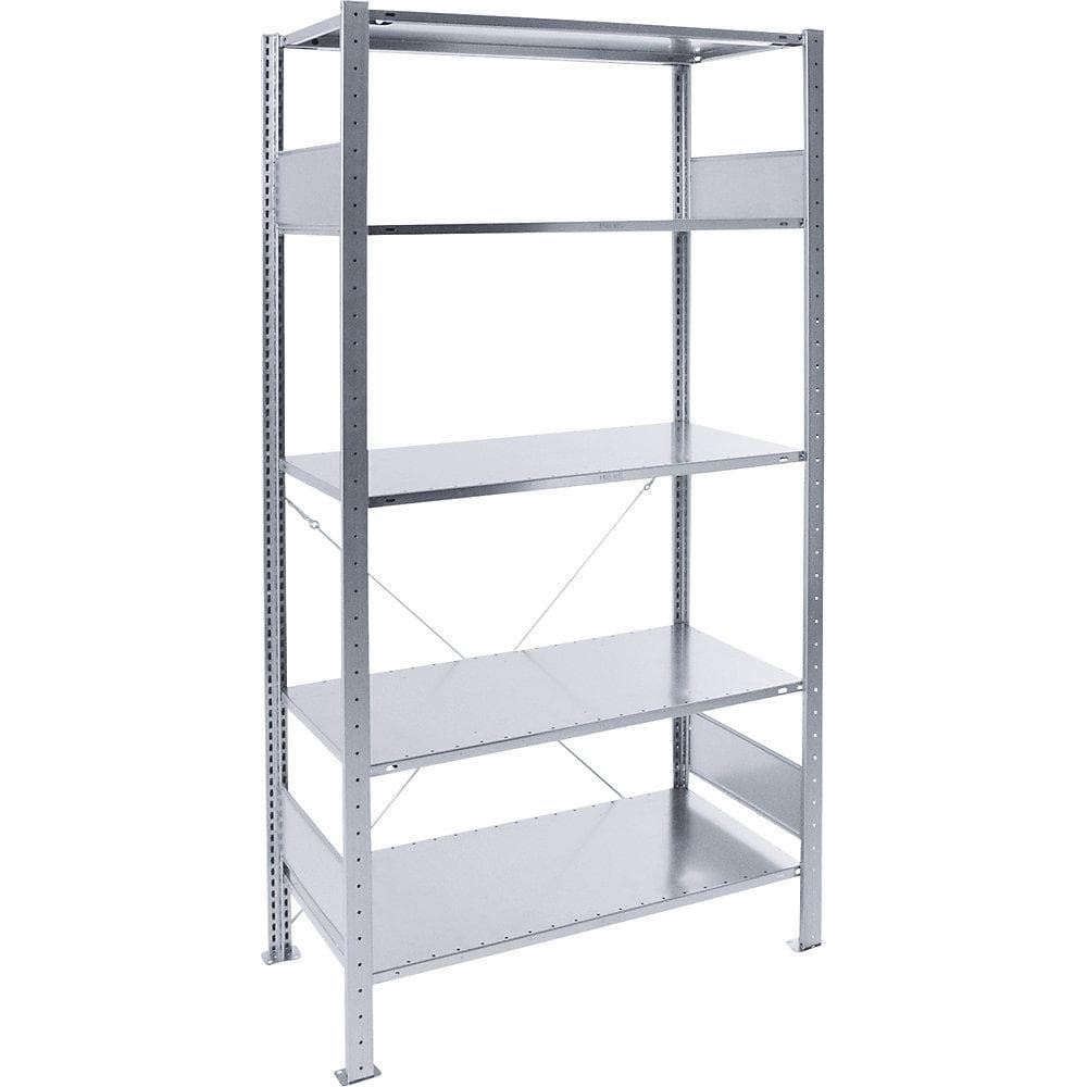 eurokraft pro Steckregal verzinkt 1300x400x2500mm 6 Böden