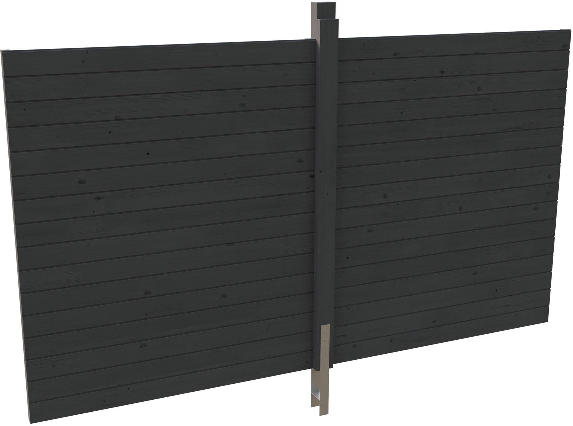 Carport-Rückwand SKANHOLZ Schiefergrau Holzwerkstoff 355x200 cm