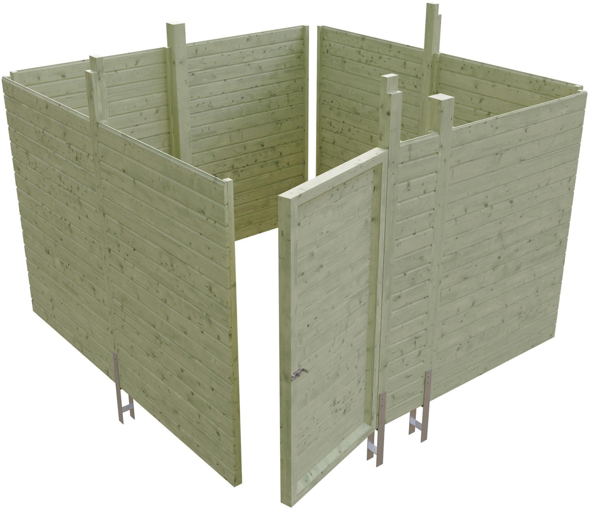 Carport-Geräteraum SKANHOLZ "Abstellraum C2" Grün Holzwerkstoff