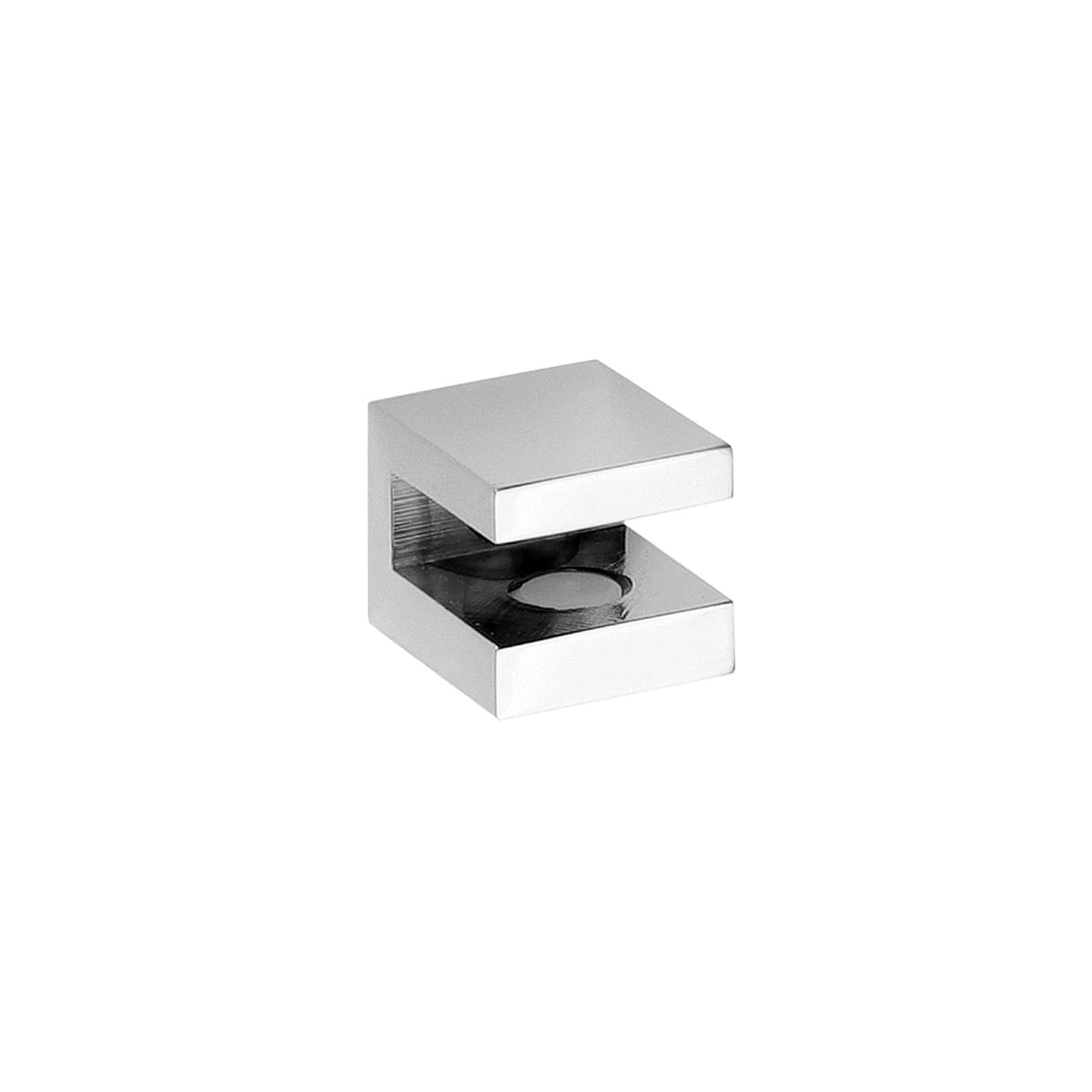 Brillantbad Glasablagehalter Messing Chrom poliert 20x20x25 mm