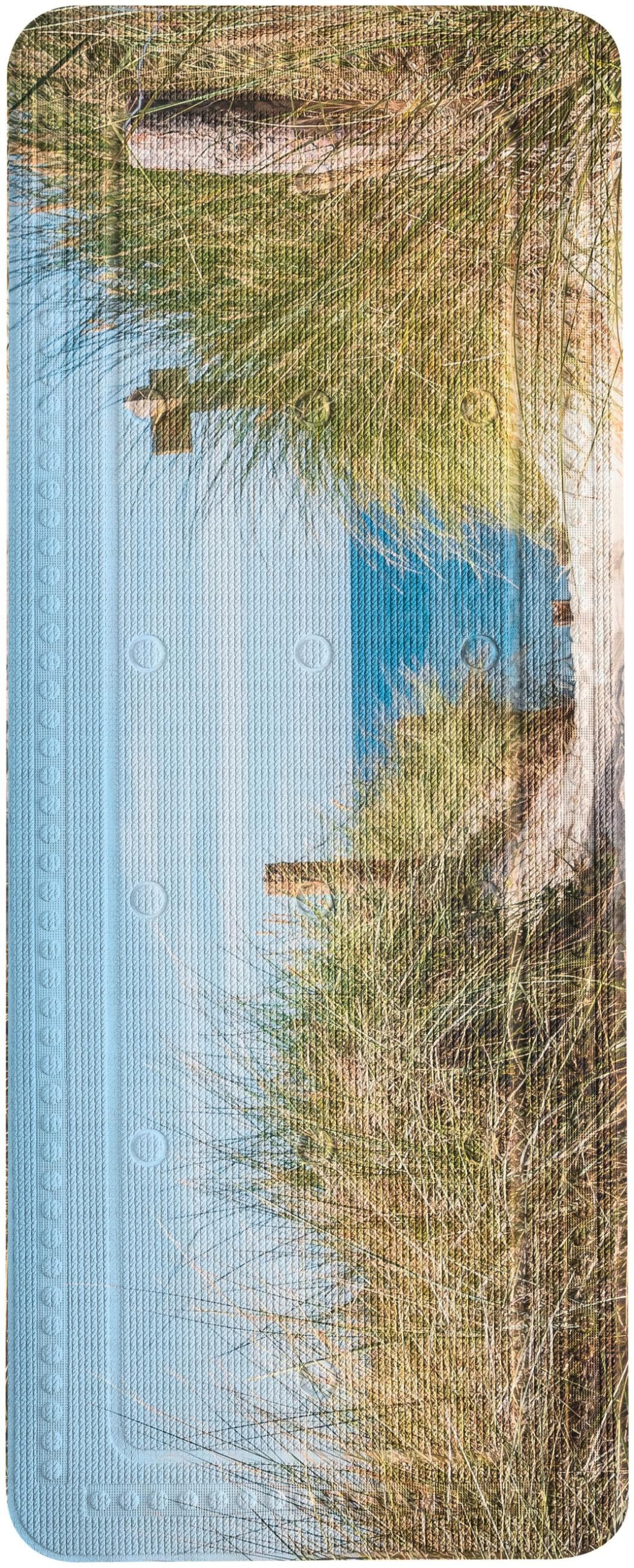 Kleine Wolke Wanneneinlage Borkum Blau PVC