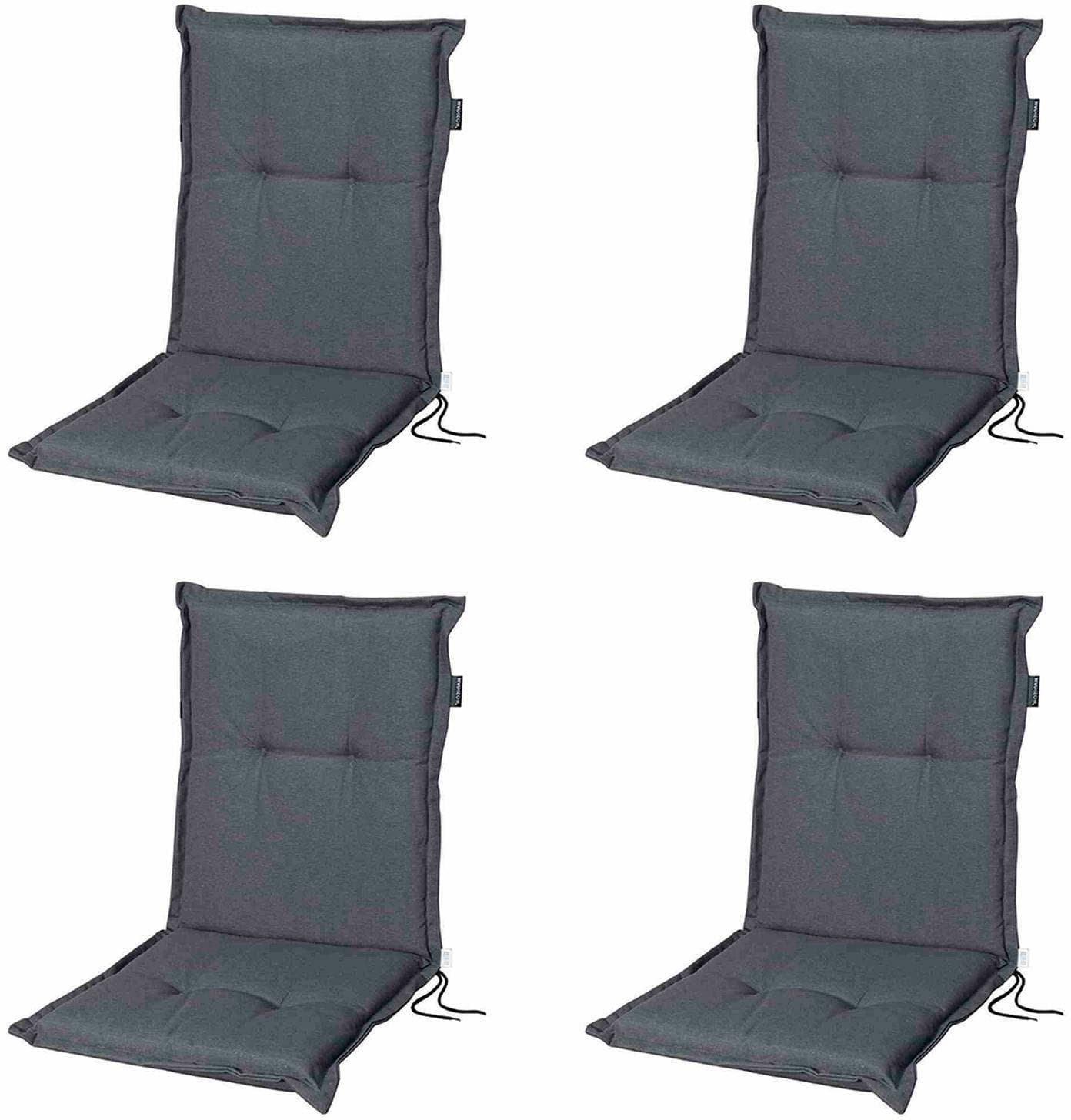 Madison Sesselauflage Panama Grau 4-tlg. Baumwolle Polyester