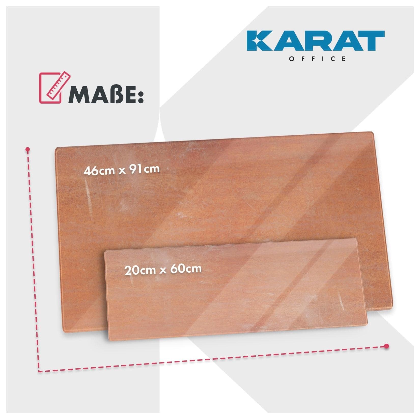 Karat office Design-Memoboard Glas Brush Rot