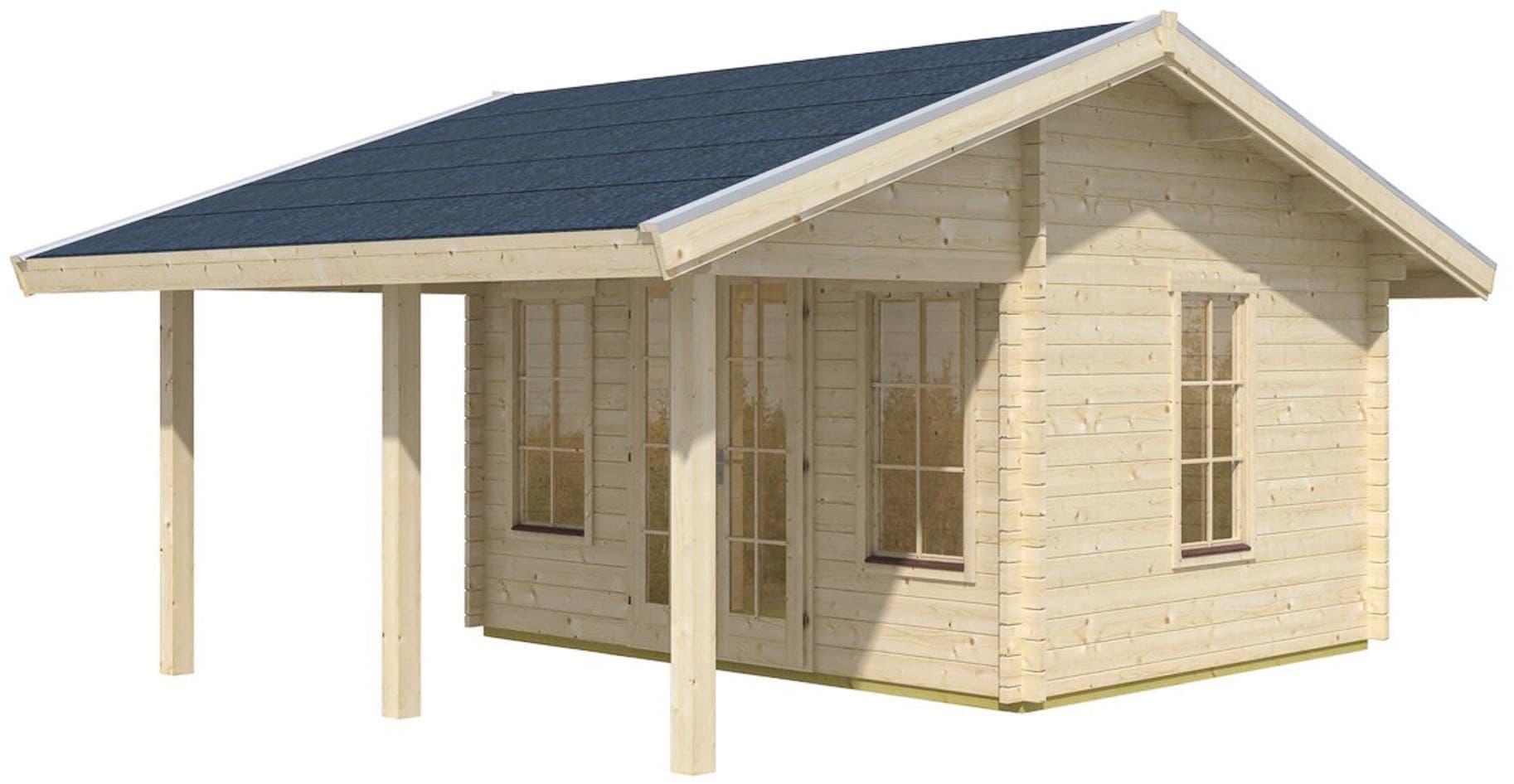 Gartenhaus SKANHOLZ Luzern Blockbohlensystem Holzwerkstoff Natur