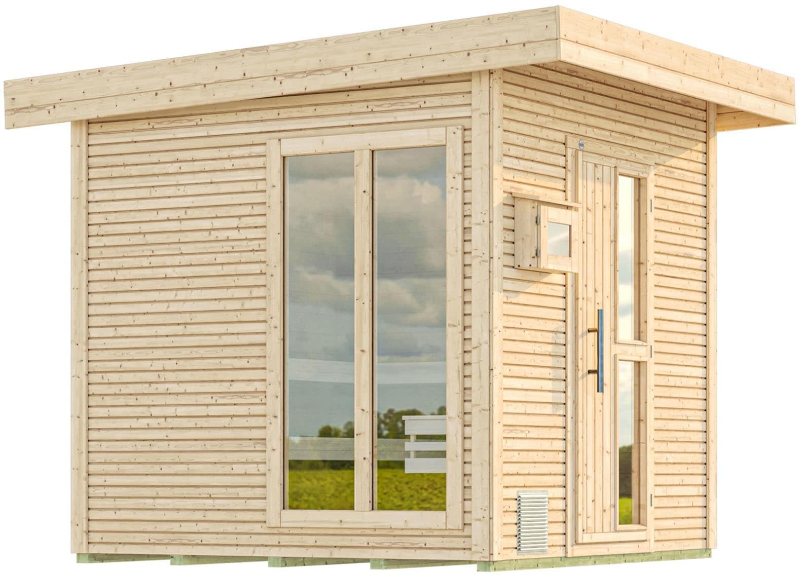 WEKA Design-Saunahaus KUOPIO 2 Blockbohlen Sauna