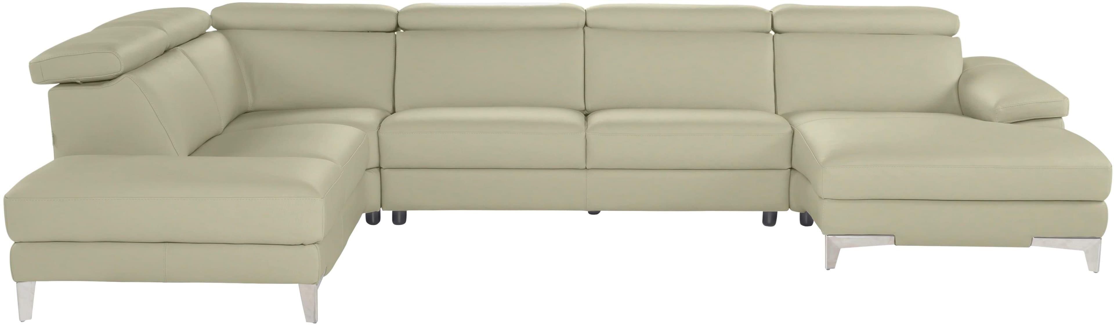 CALIA ITALIA Wohnlandschaft Nove U-Form Leder Ice