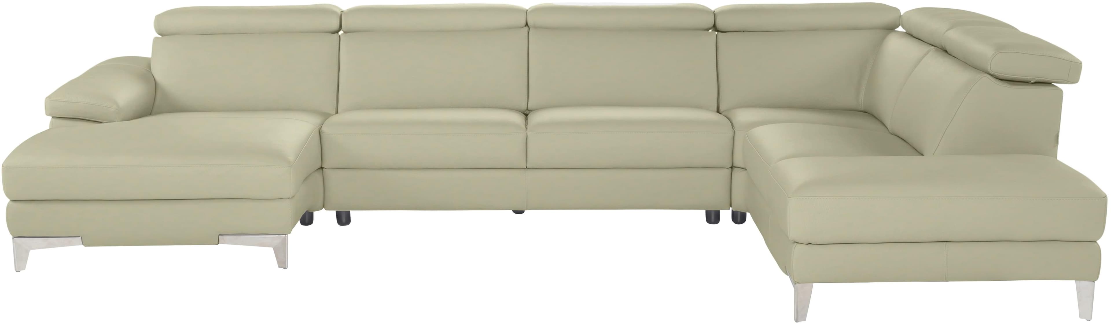 CALIA ITALIA Wohnlandschaft Nove U-Form Leder Ice