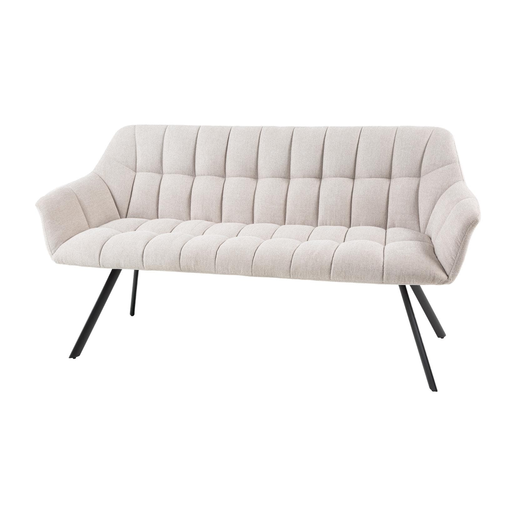 riess-ambiente Sitzbank PAPILLON 165cm Champagner Beige Stoff Metall