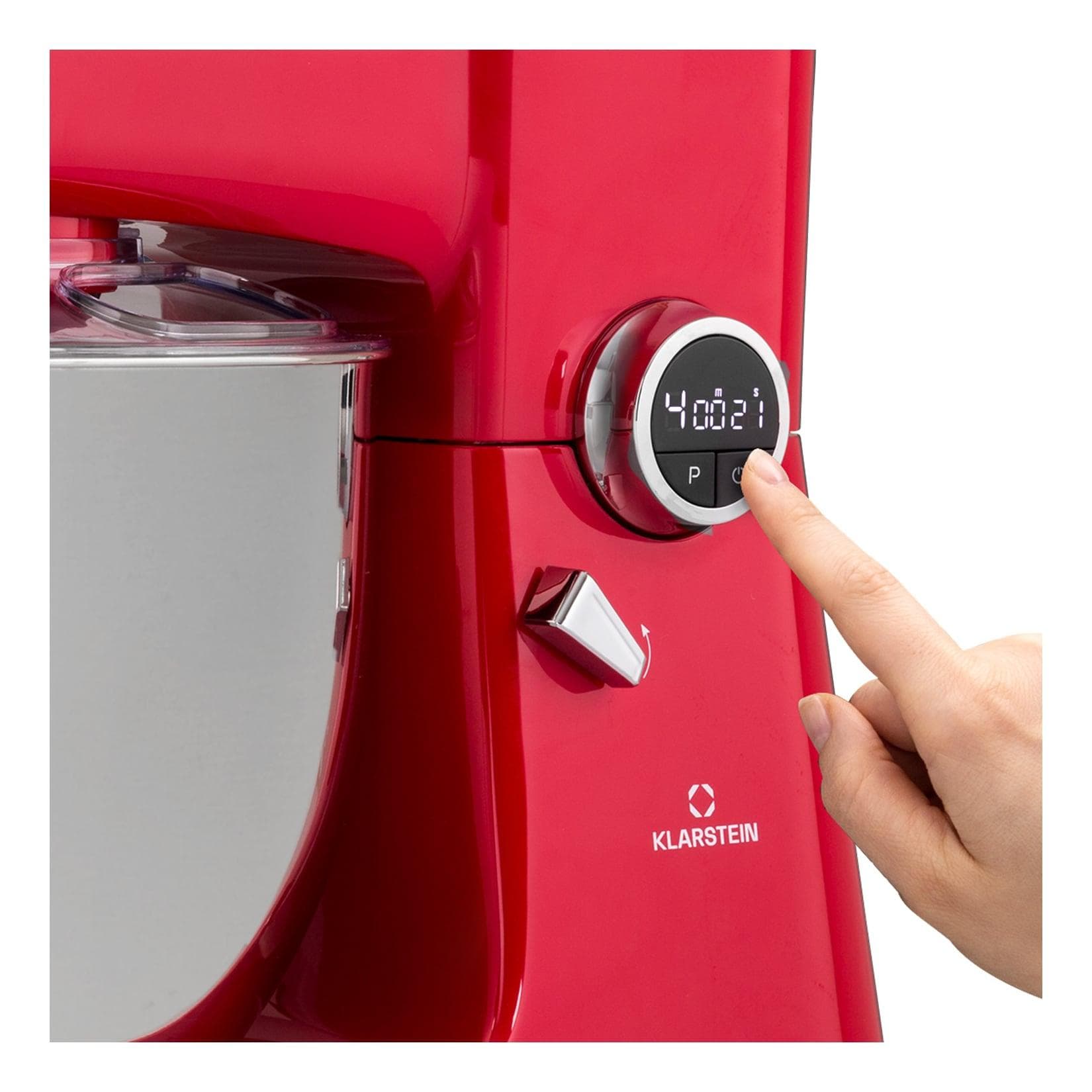 Klarstein Renata Rossa Küchenmaschine 3-in-1 2000W 2,7PS 5Ltr Edelstahl BPA-frei