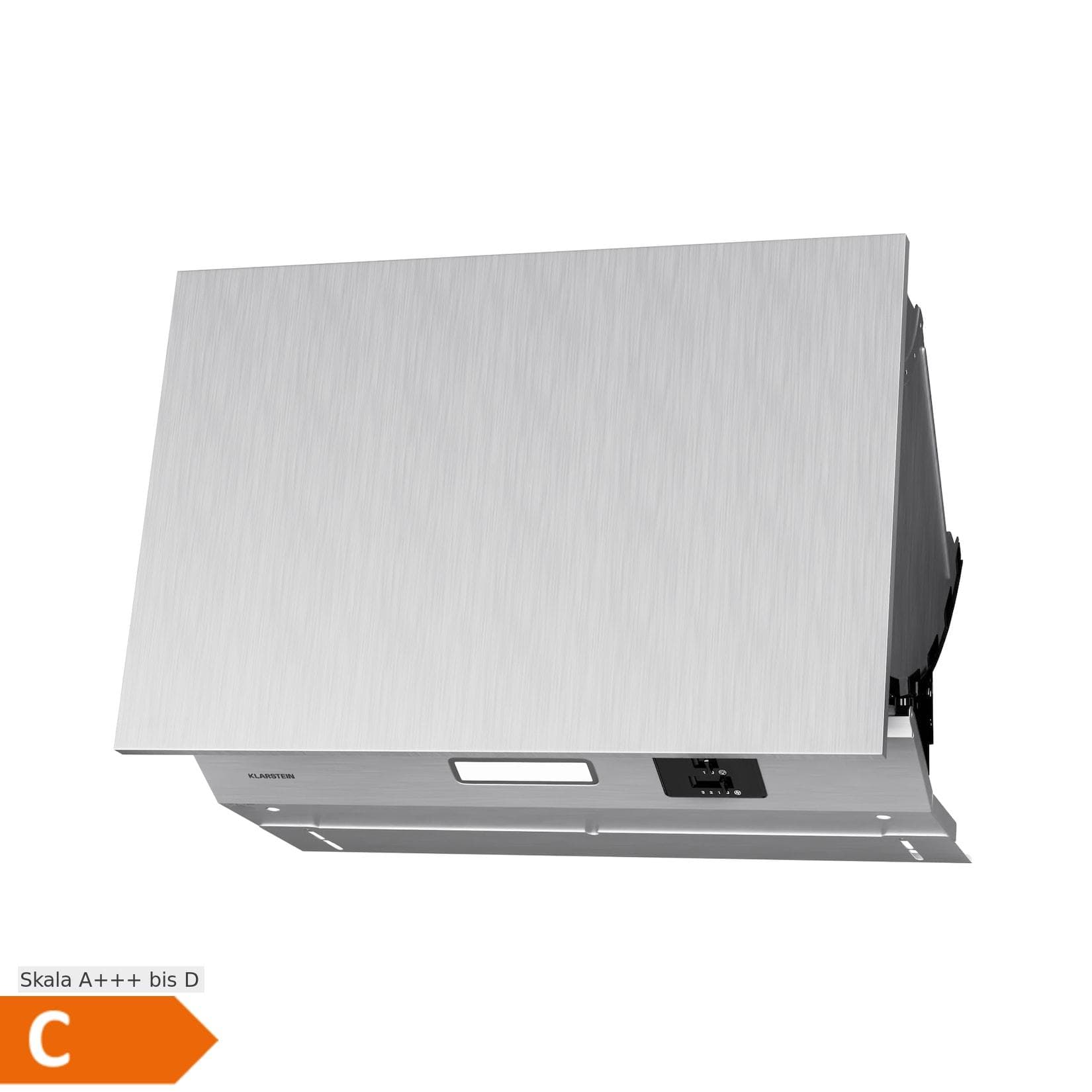 Klarstein Swift Square Dunstabzugshaube Einbauhaube 402 m³/h LED Silbermetallik