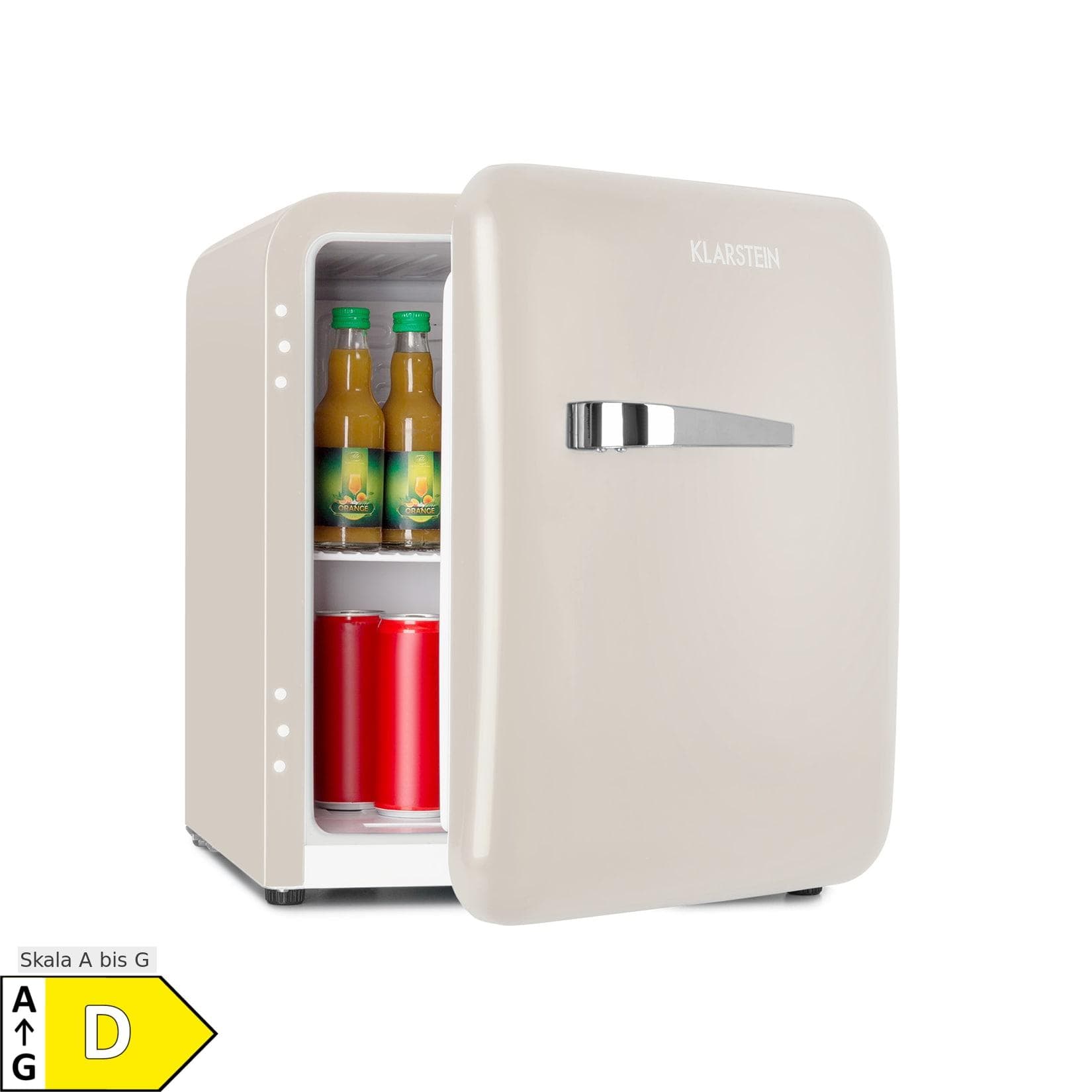 Audrey Mini Retro-Kühlschrank 48 Liter Creme Klarstein