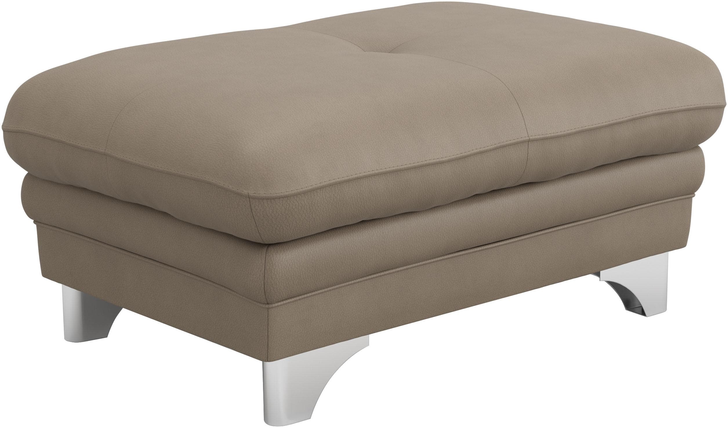 COTTA Hocker Enterprise Beige Luxus-Kunstleder Modern