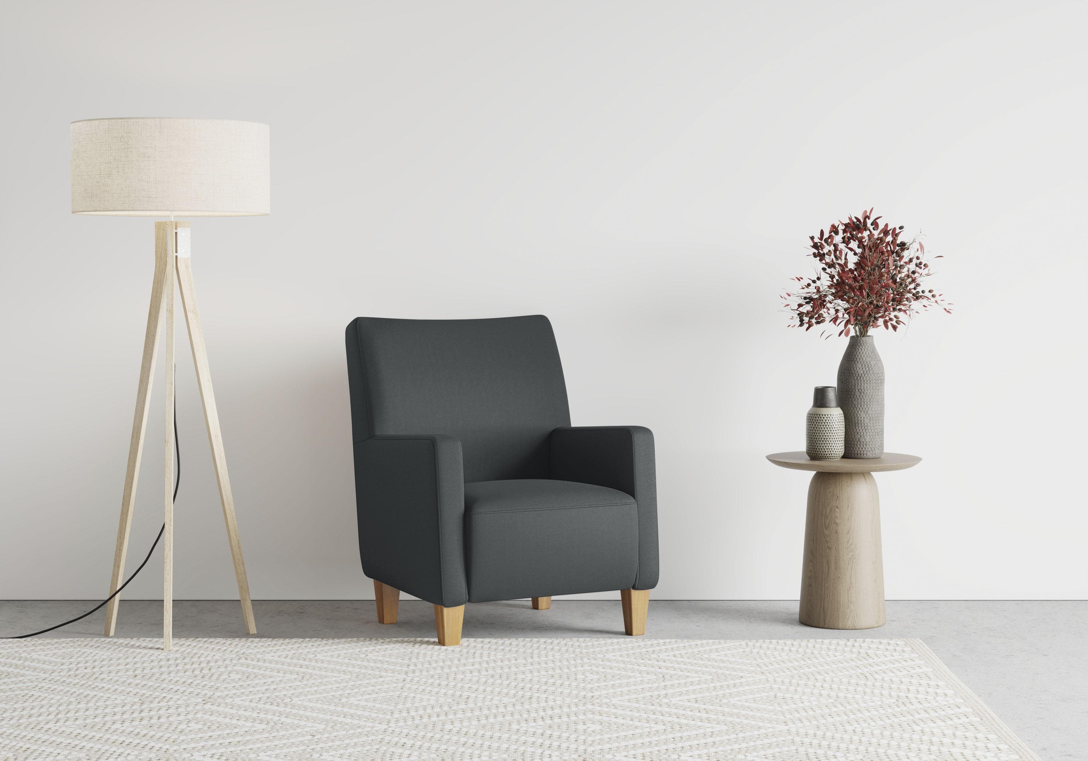 SIT & MORE Sessel Bosse Grau Microfaser