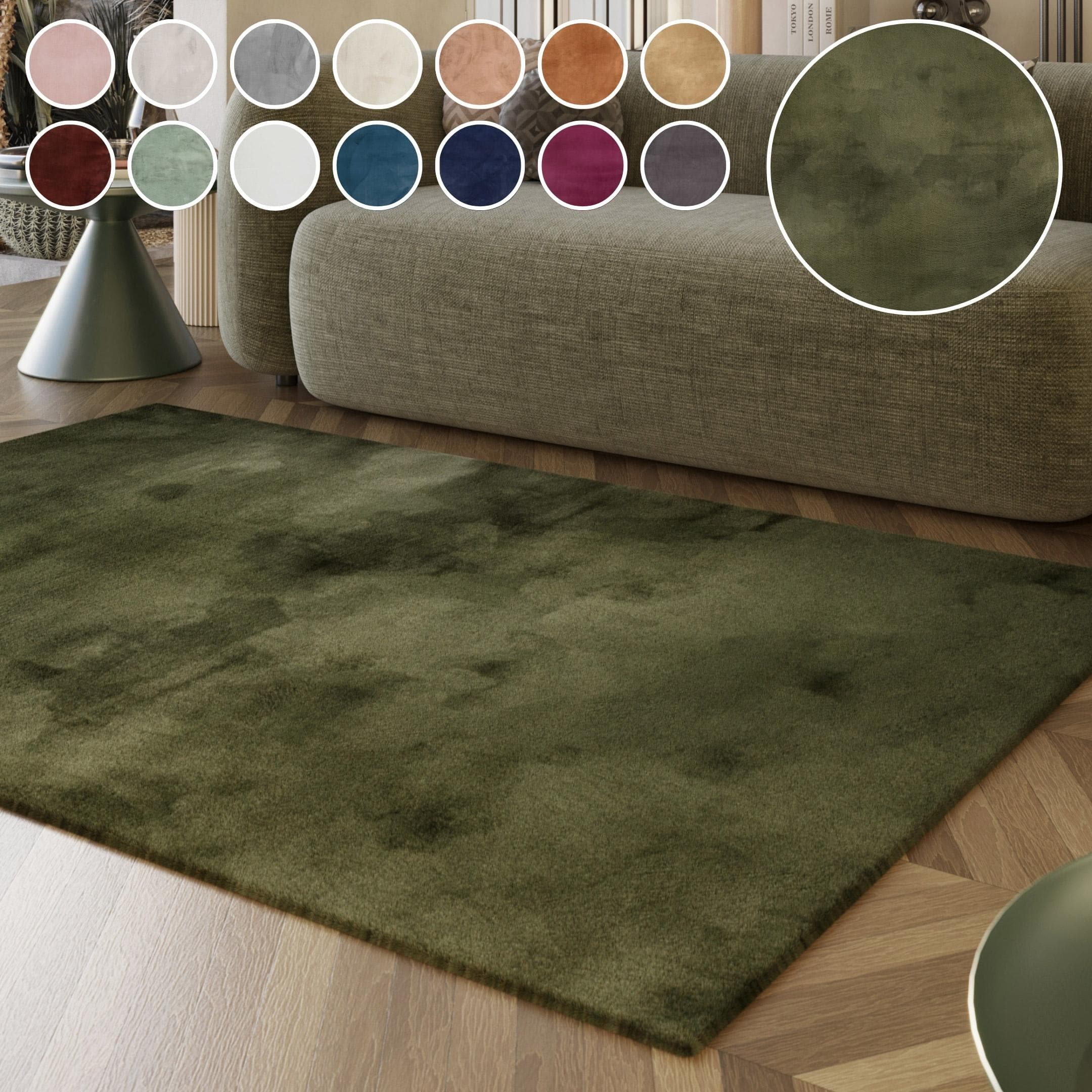 ESPRIT Hochflor-Teppich Alice Grün Kunstfell Kuschelig