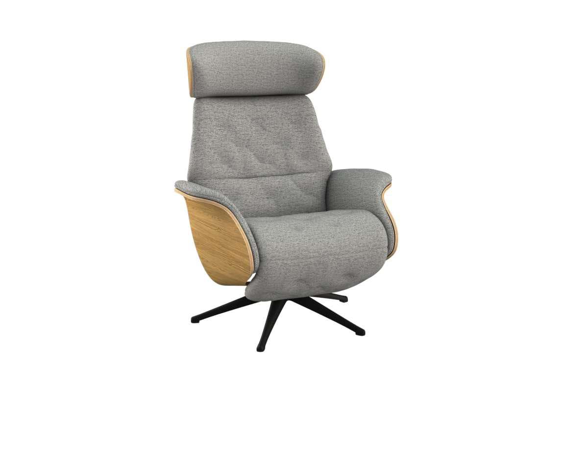 FLEXLUX Volden Elektrischer Relaxsessel Grau mit Akku