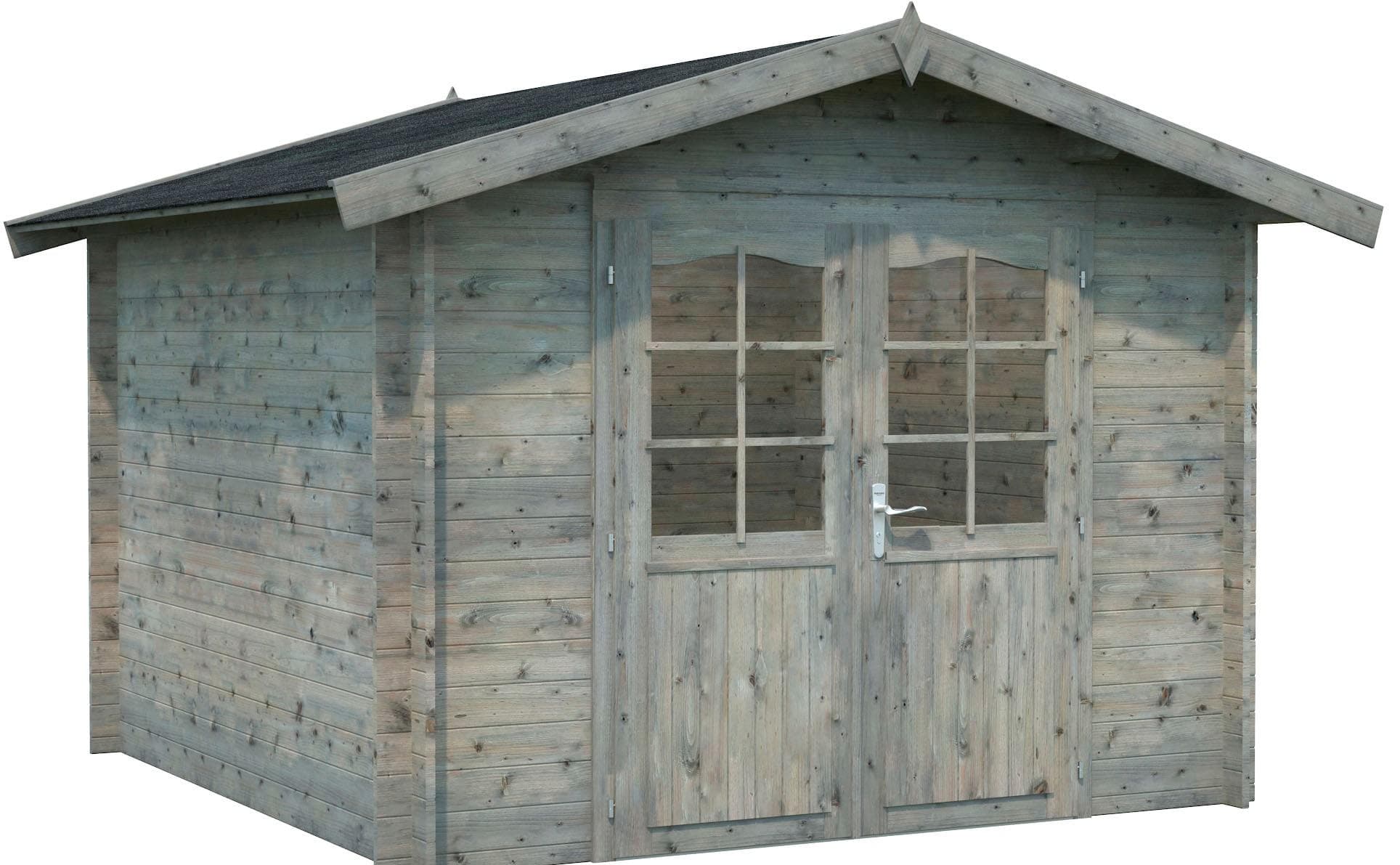 Gartenhaus PALMAKO Lotta Grau Massivholz