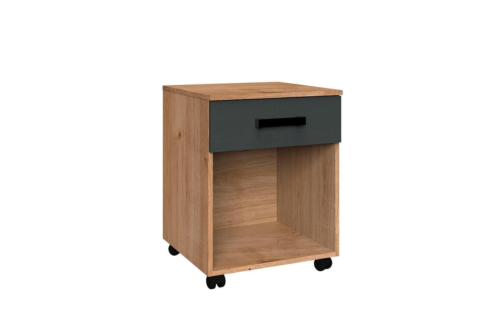 WIMEX Liverpool Rollcontainer Schreibtischcontainer Braun Grau Industrial Design