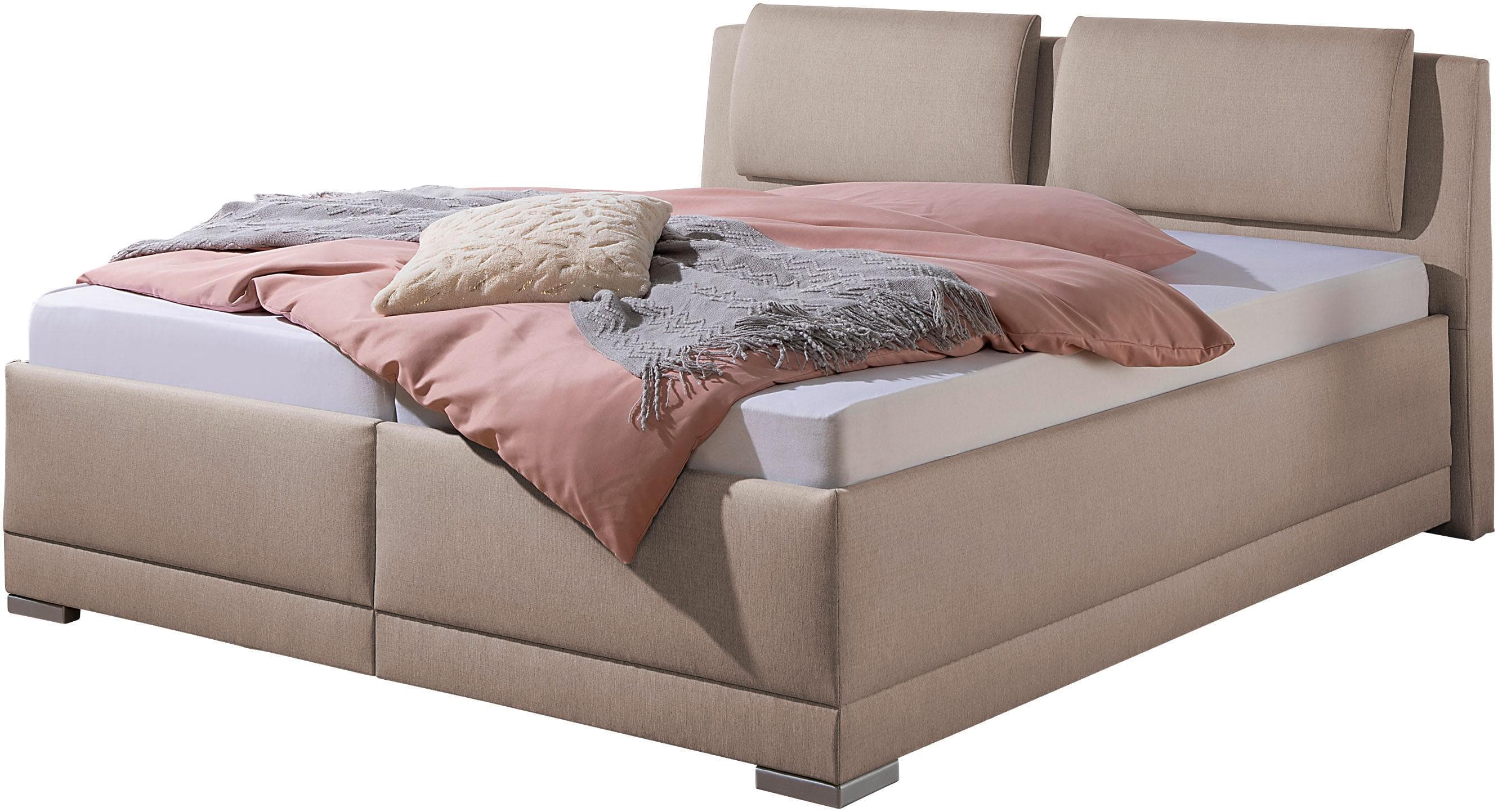 Polsterbett mit Bettkasten und verstellbarem Kopfteil - Matratze H2/H3 wählbar