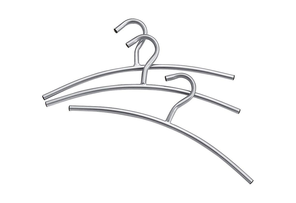 INOSIGN Kleiderbügel 3er Set Grau Chrom Metall