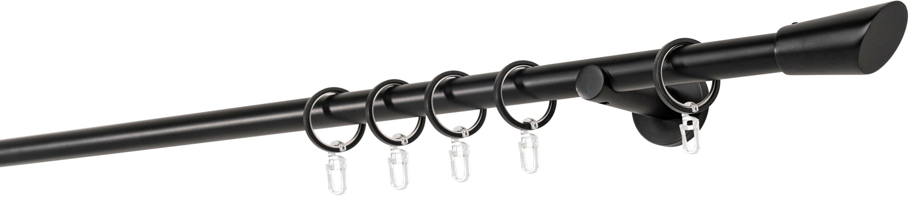 Gardinenstange MYDECO 20mm Match Wandträger 6,5 cm Schwarz