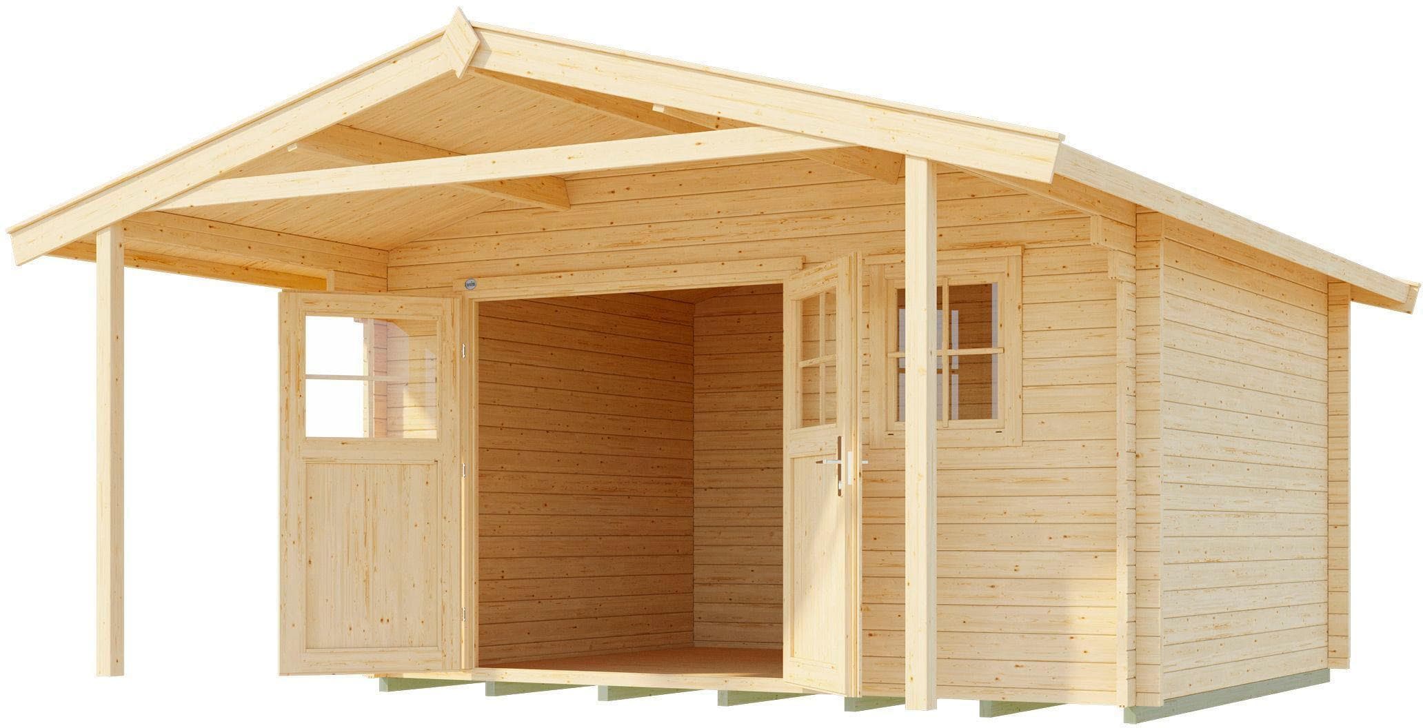 WEKA Gartenhaus 136 A Gr.2, 45 mm, naturbelassen, Blockbohlensystem