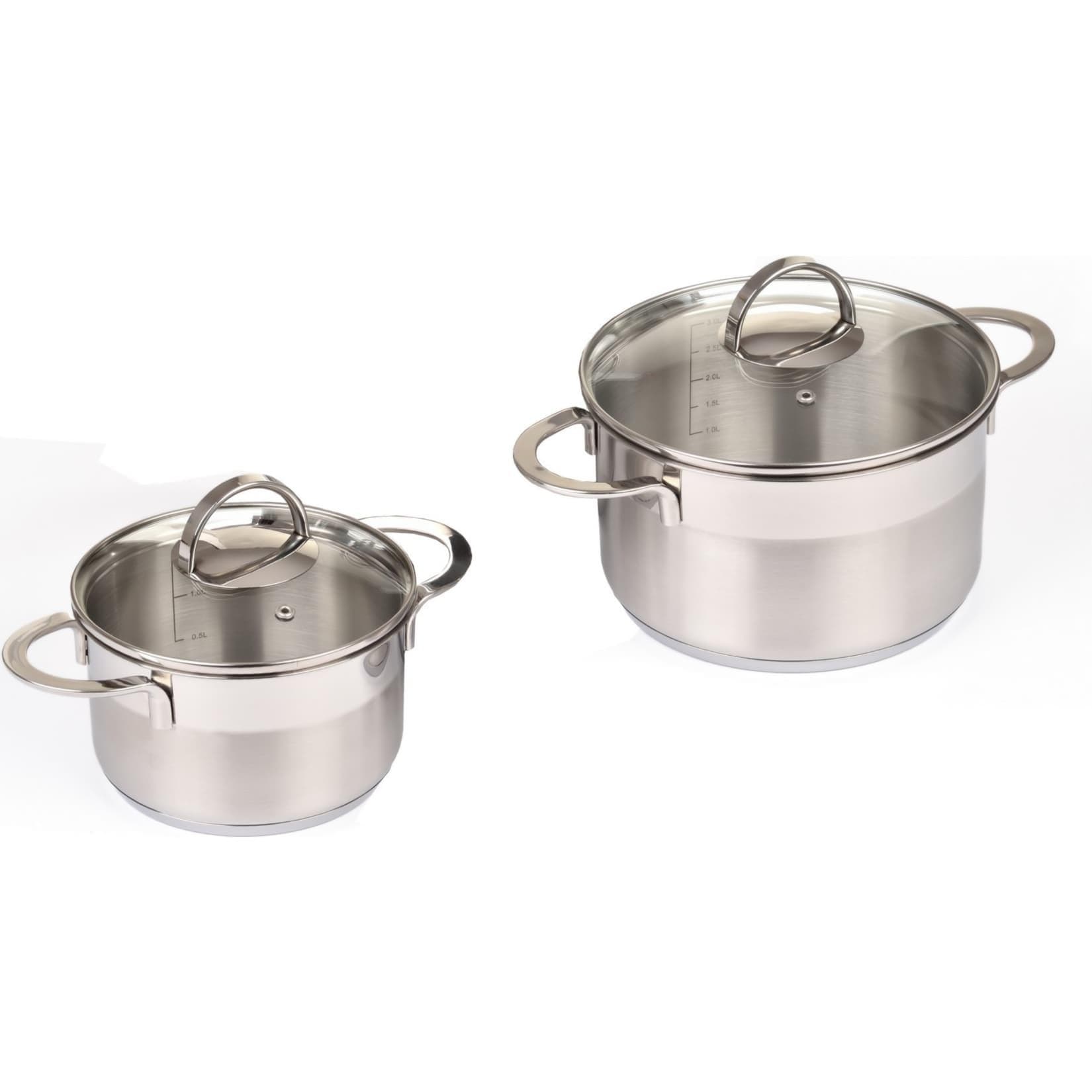 GRÄWE Topfset PRO-Line-04 4-teilig Edelstahl 18/10