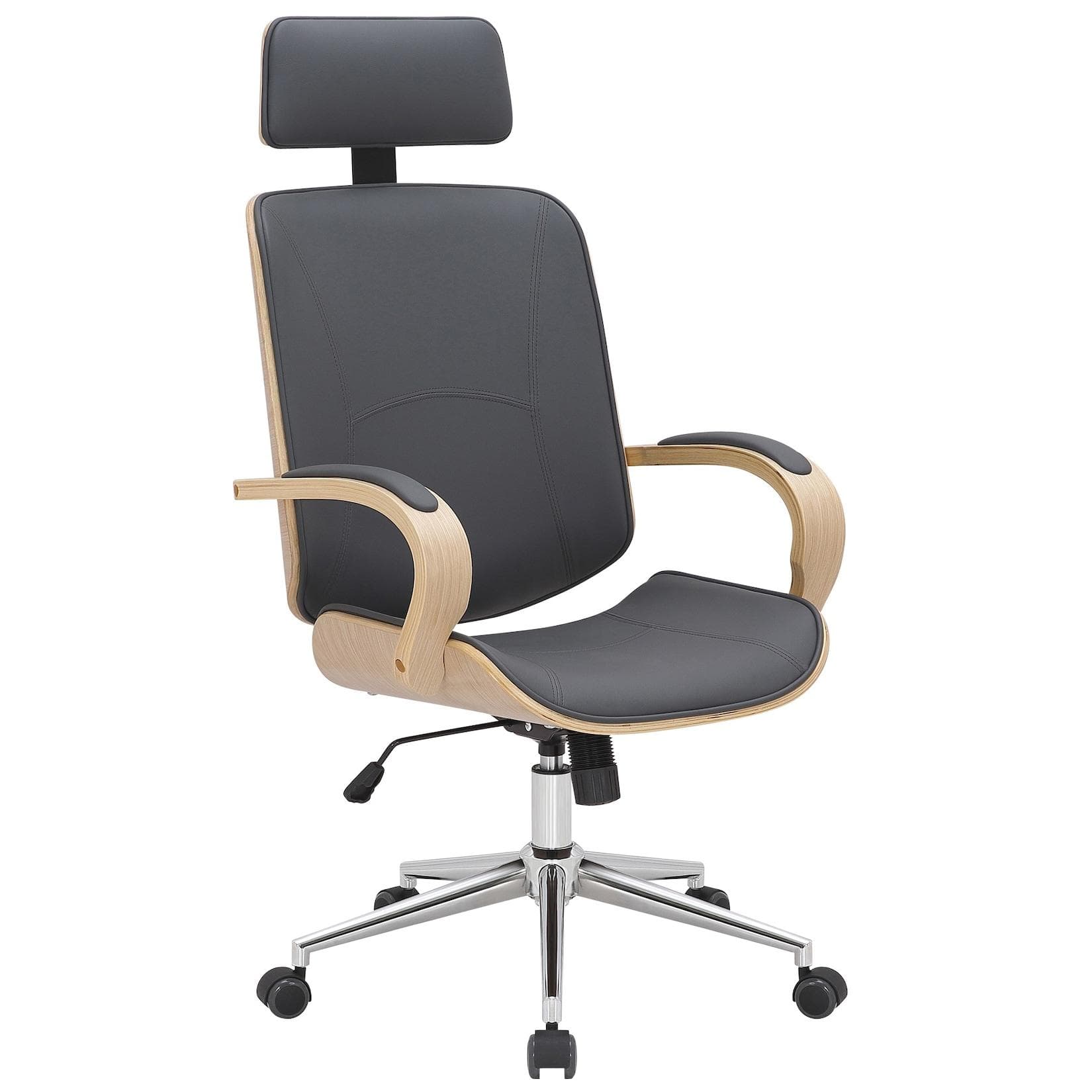 CLP Schreibtischstuhl Dayton Kunstleder mit Kopfstütze & Leichtlaufrollen