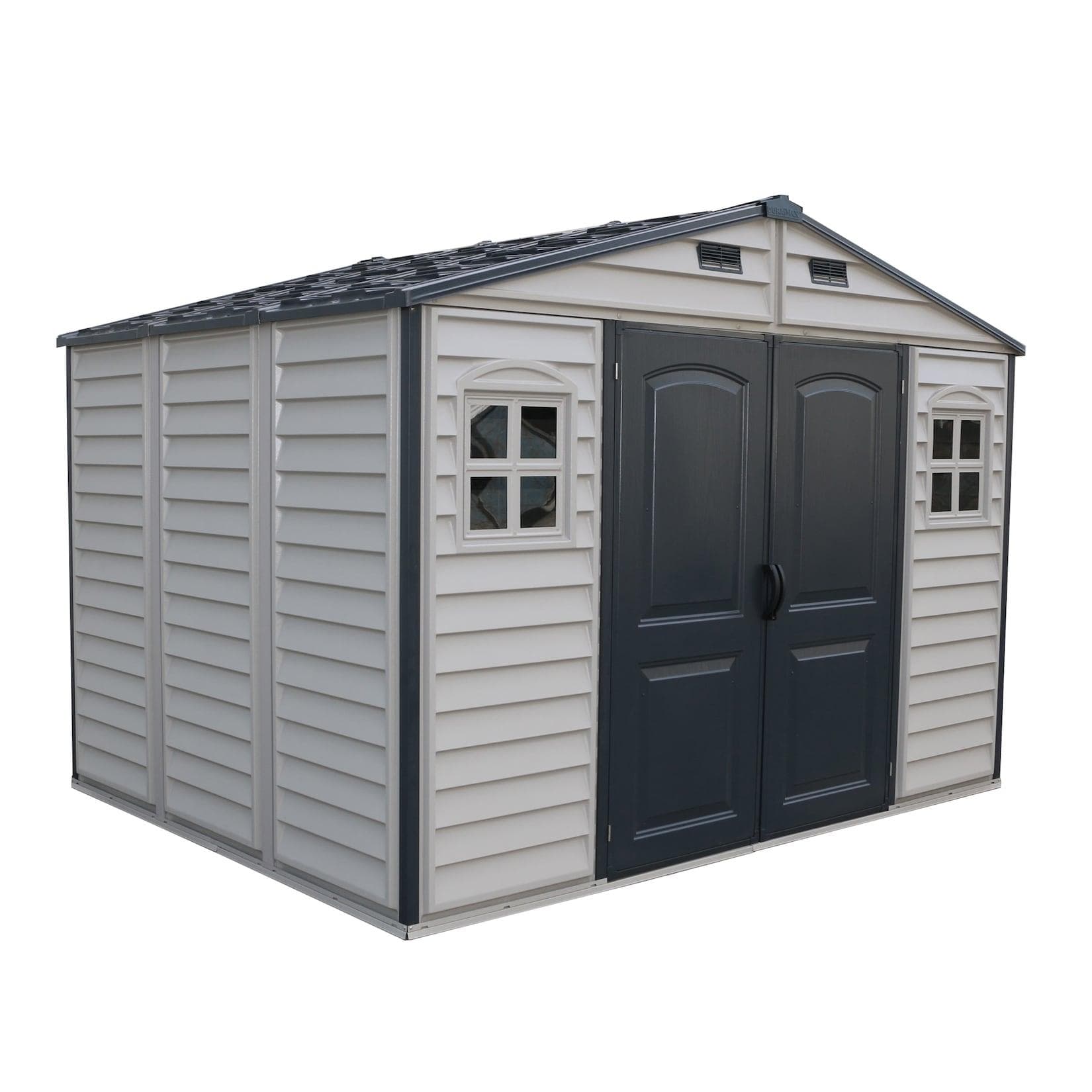 DURAMAX Gerätehaus Kunststoff Braun Wartungsfrei