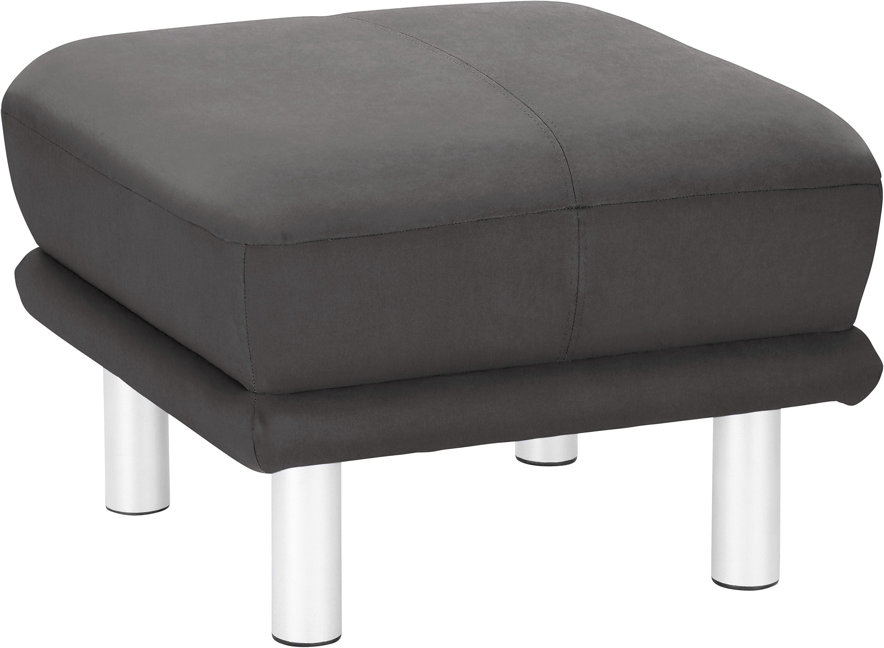 TRENDMANUFAKTUR Hocker Cecilia II Modern Grau Polyester