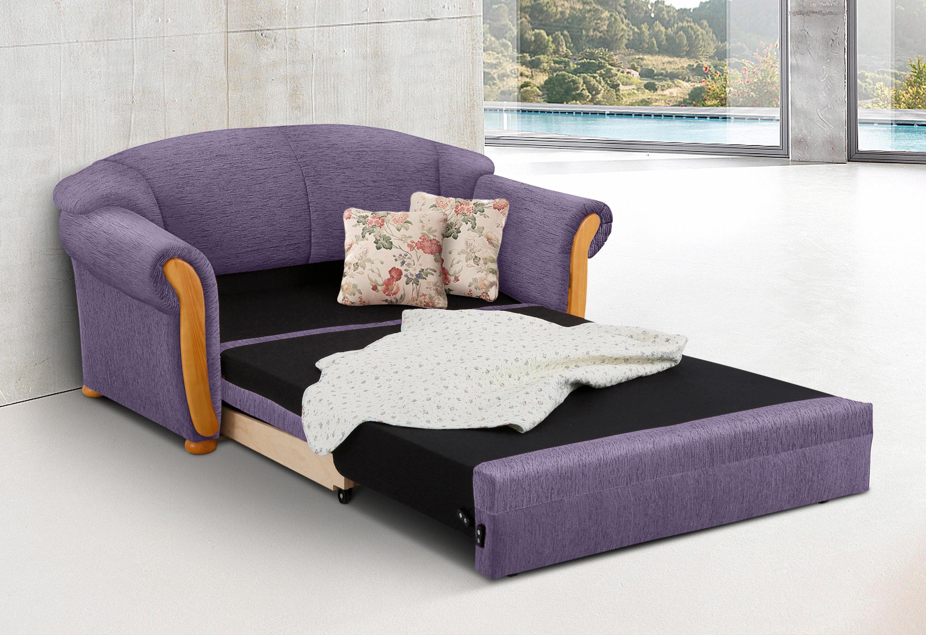 Home Affaire Milano Schlafsofa 2-Sitzer Landhaus-Stil Lila