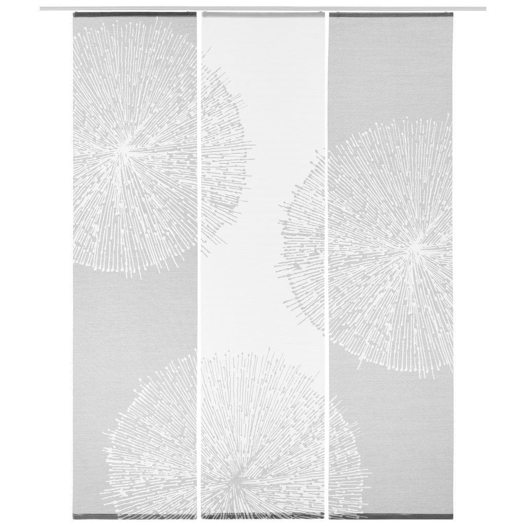 Novel Flächenvorhang Imilo Grau Weiß Textil Abstraktes 60x245 cm