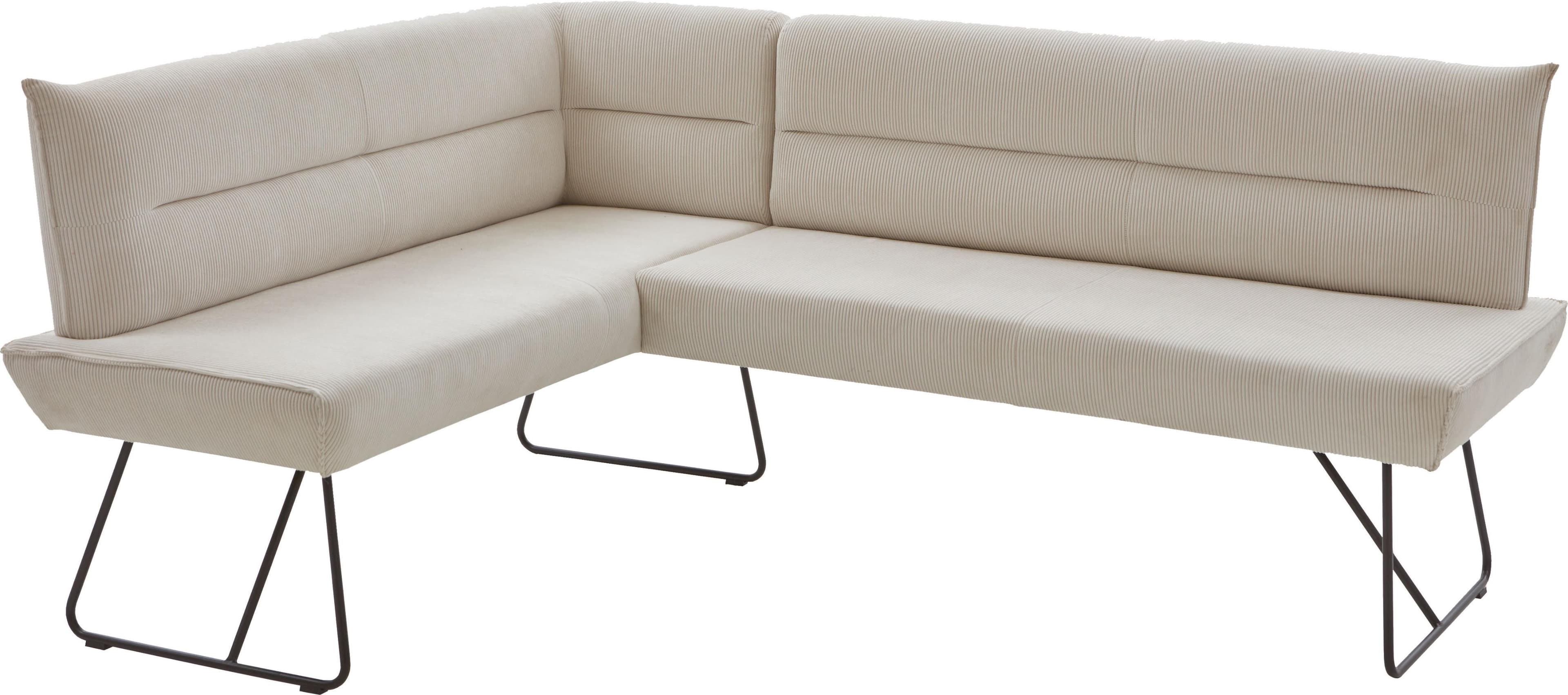 NIEHOFF SITZMÖBEL Eckbank Conny Cord Schwarz/Cream