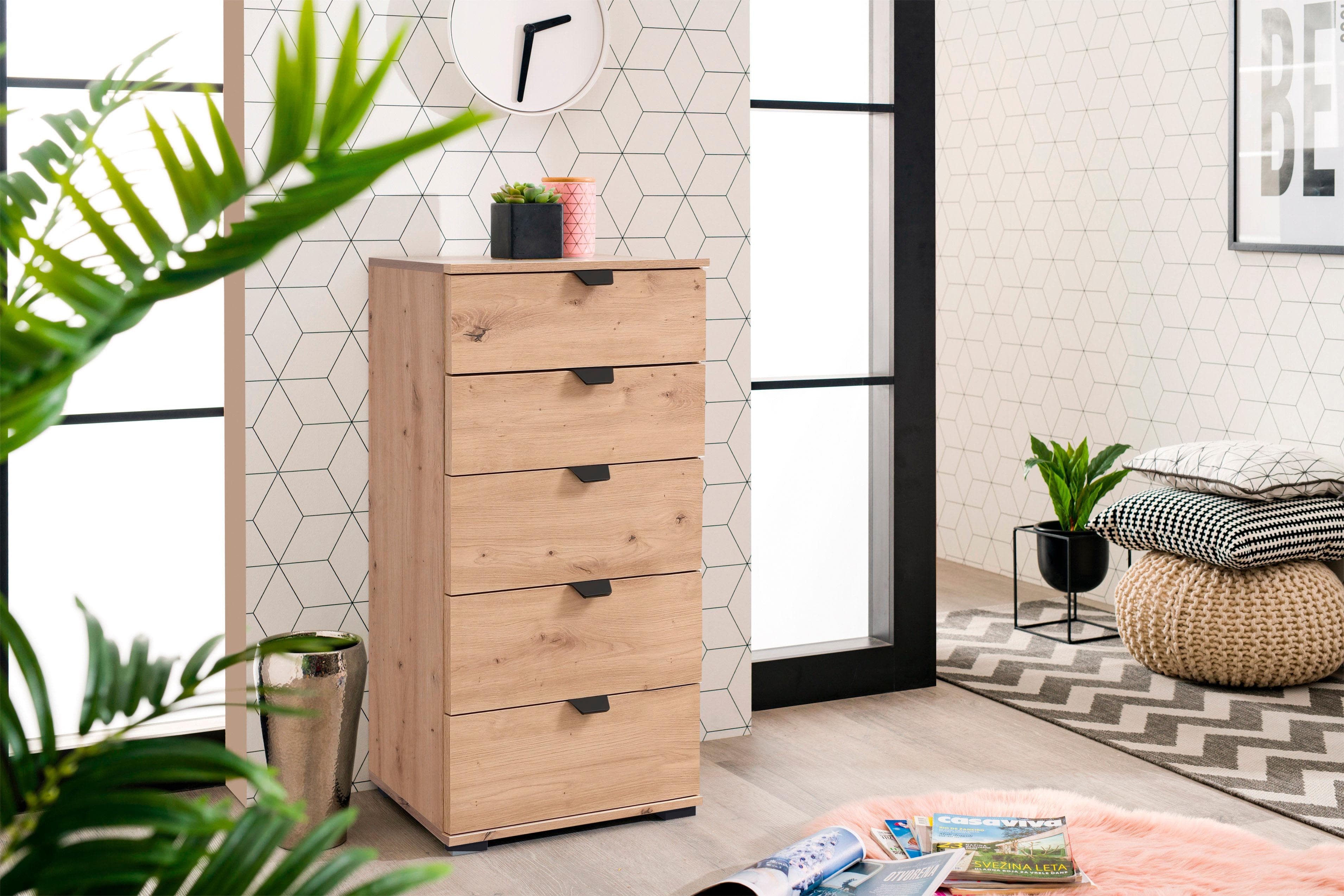 INOSIGN Duero Schubkastenkommode Braun Holzoptik 5 Schubladen