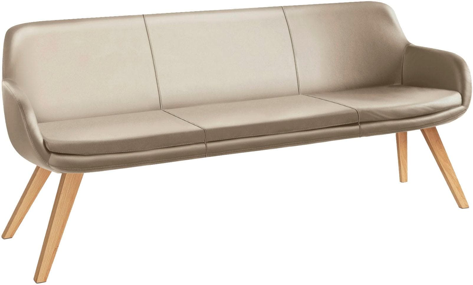 Musterring Essbank Tavia Beige Eiche Bianco Massivholz