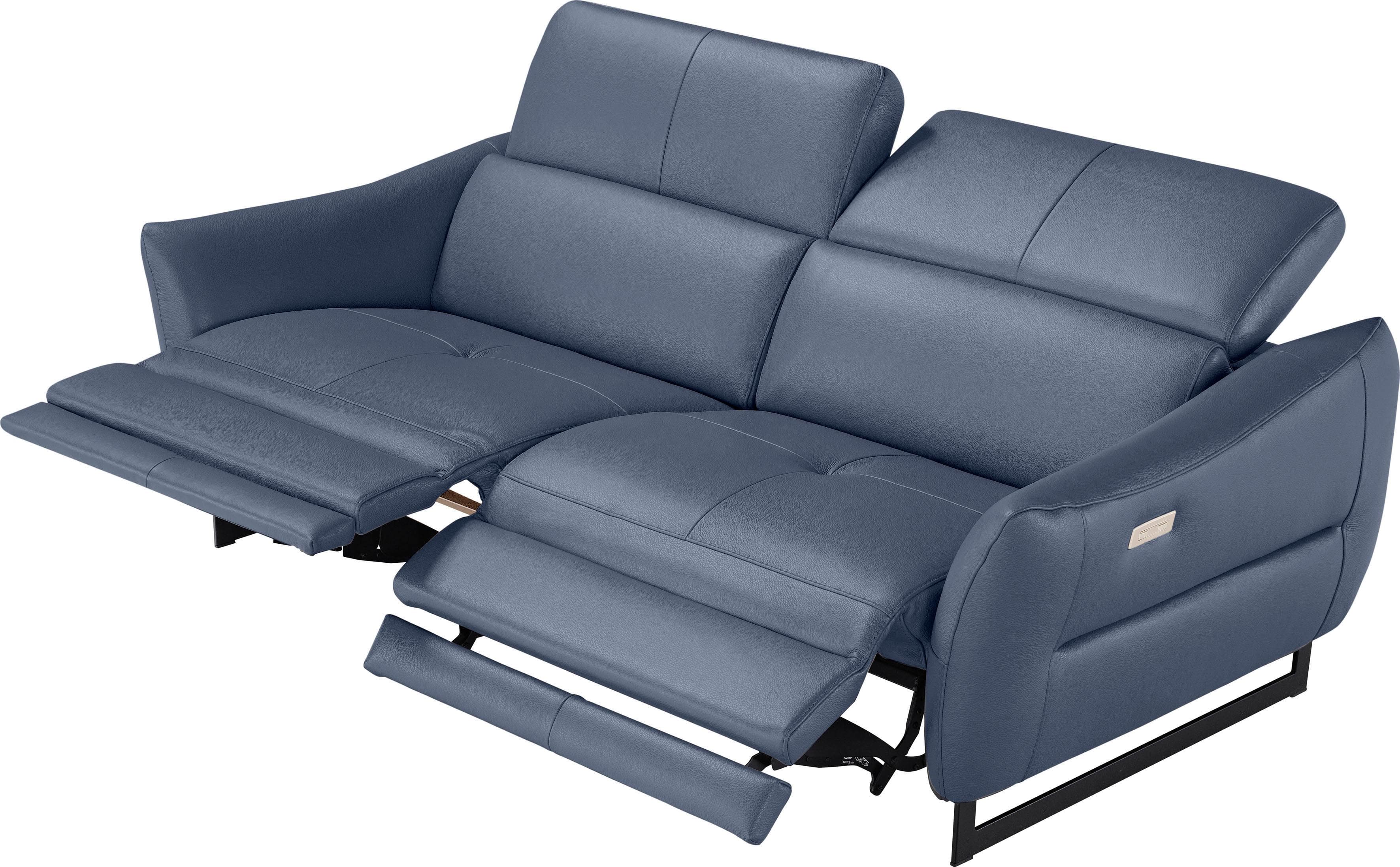 Egoitaliano "Dafne" Leder-Sofa mit Relaxfunktion