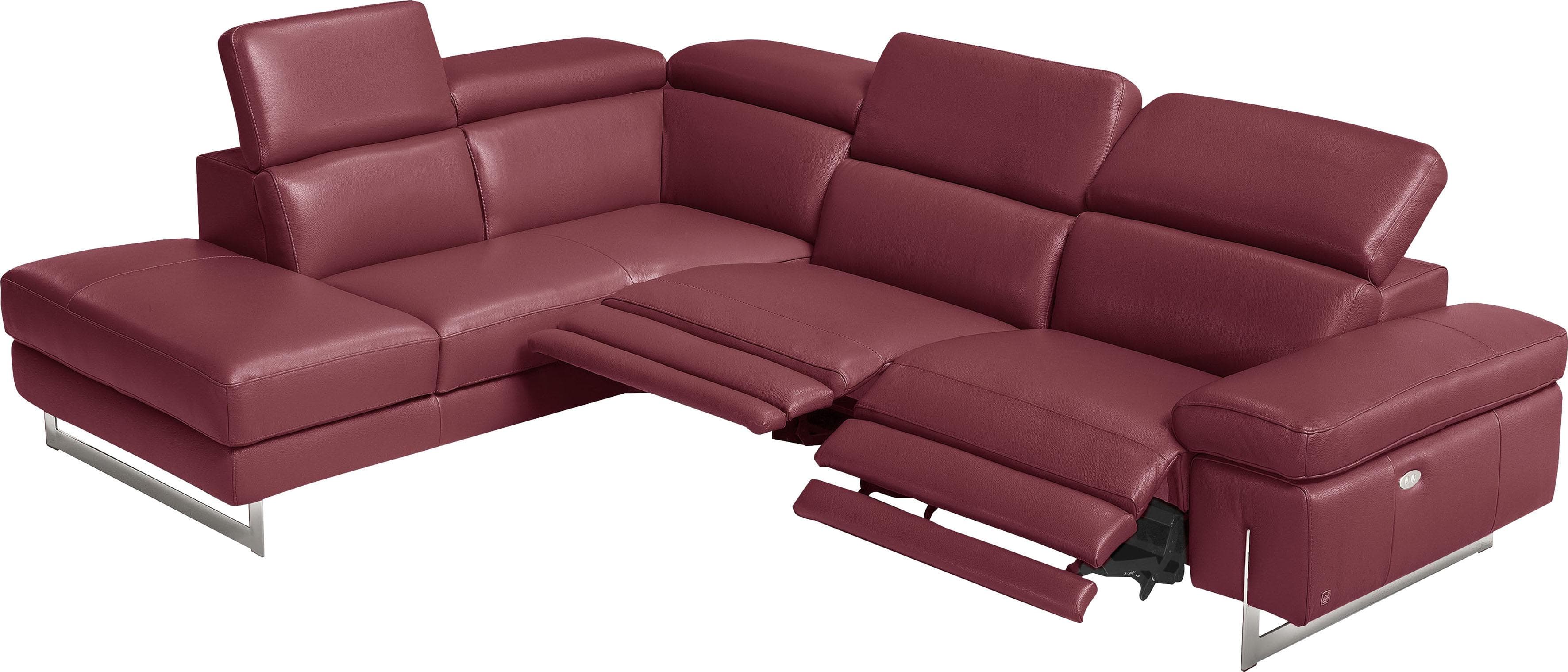 Elegantes Ecksofa aus hochwertigem Rindsleder