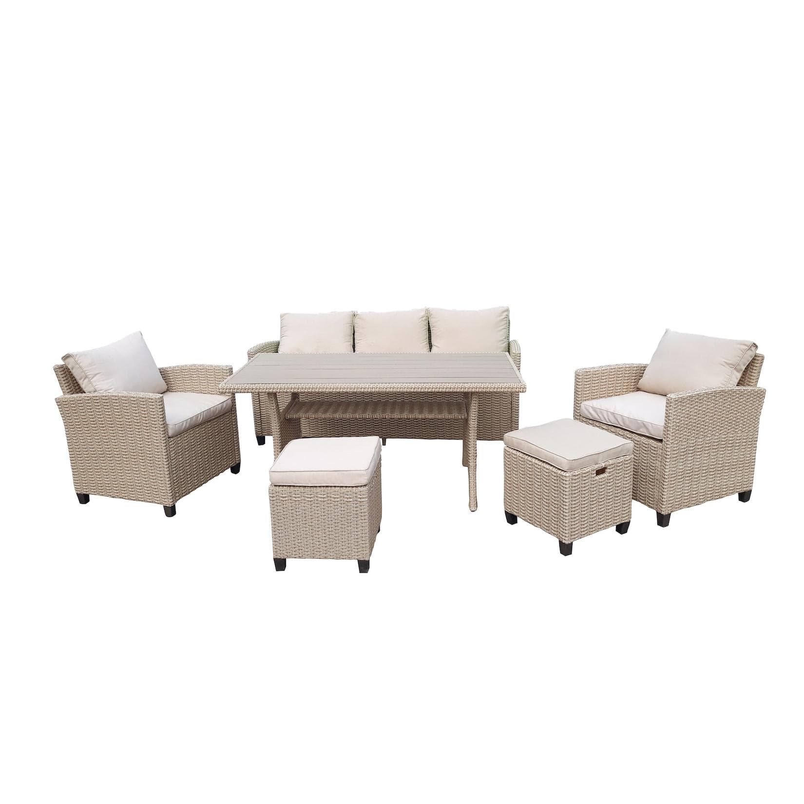 Polyrattangruppe Dining Lounge